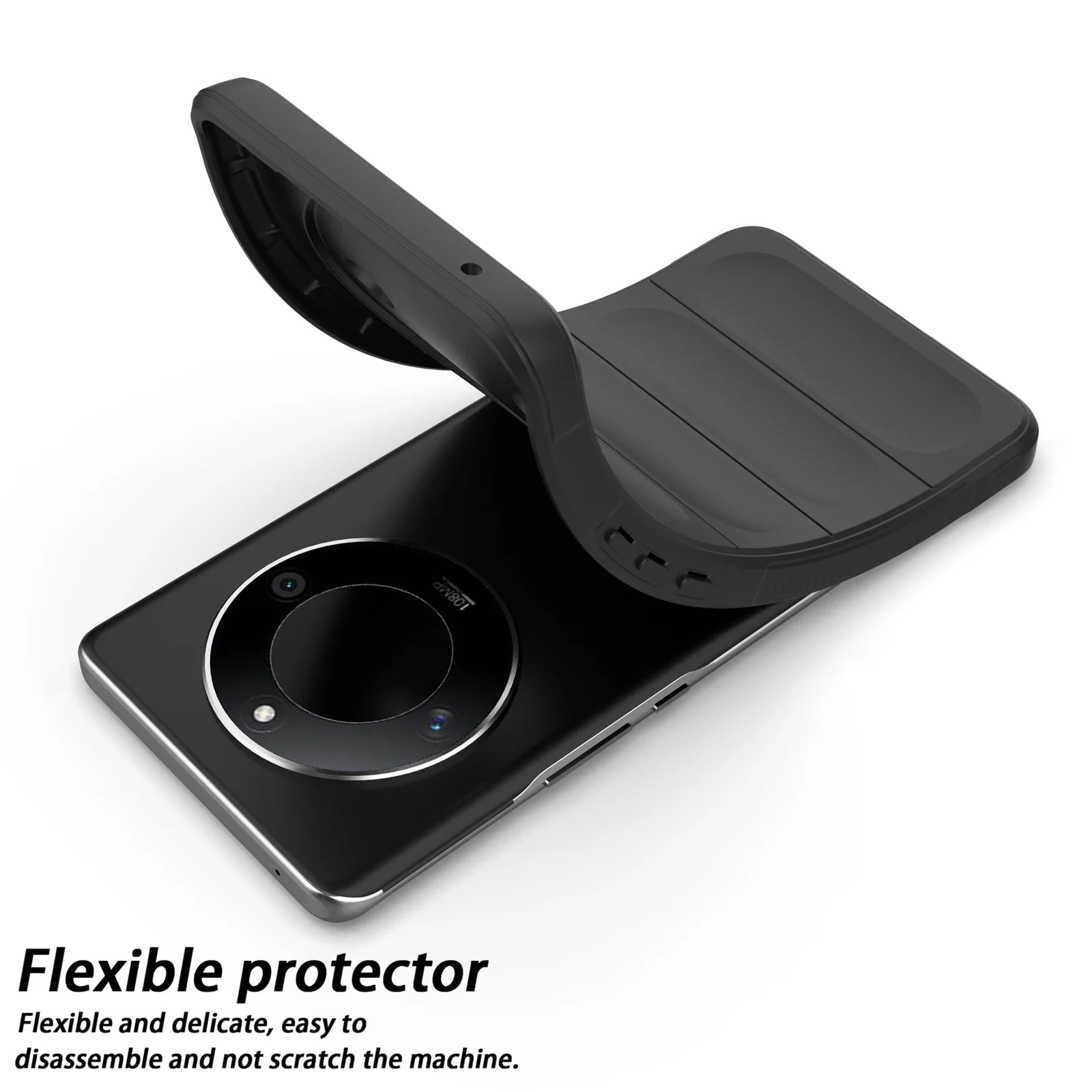 DL3 Mobilak Soft Silicone Protective Case for Honor X9b / Honor Magic 6 Lite 5G / Honor X50 with Camera Protection and Shockproof Design - Gray