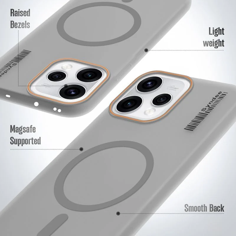 DL3 Mobilak Case Back Cover for OPPO Reno 15 5G (OPPO Reno15), Sleek Frosted Translucent Back Only Compatible with Wireless Magnetic Accessories | Anti-Scratch Shockproof Phone Case - Gray