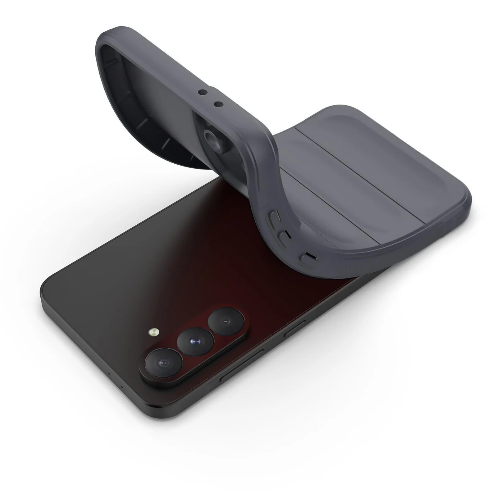 DL3 Mobilak Soft Silicone Protective Case for Samsung Galaxy A36 / Samsung Galaxy A56 with Camera Protection - Dark Gray