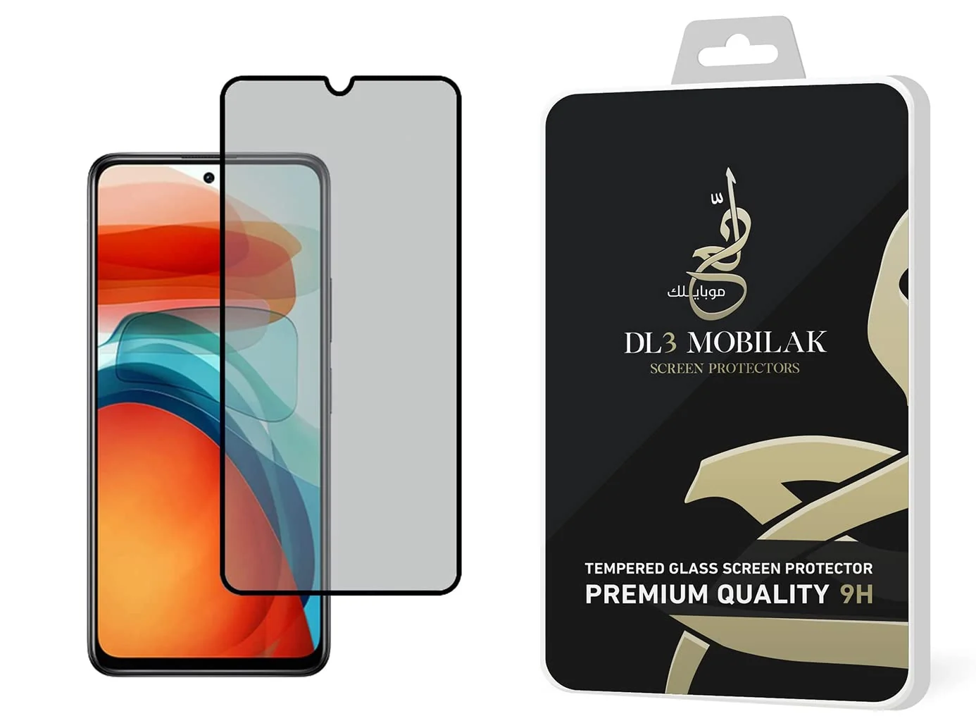 DL3 Mobilak Privacy Full Glass Screen Protector For Samsung Galaxy A23 - Black