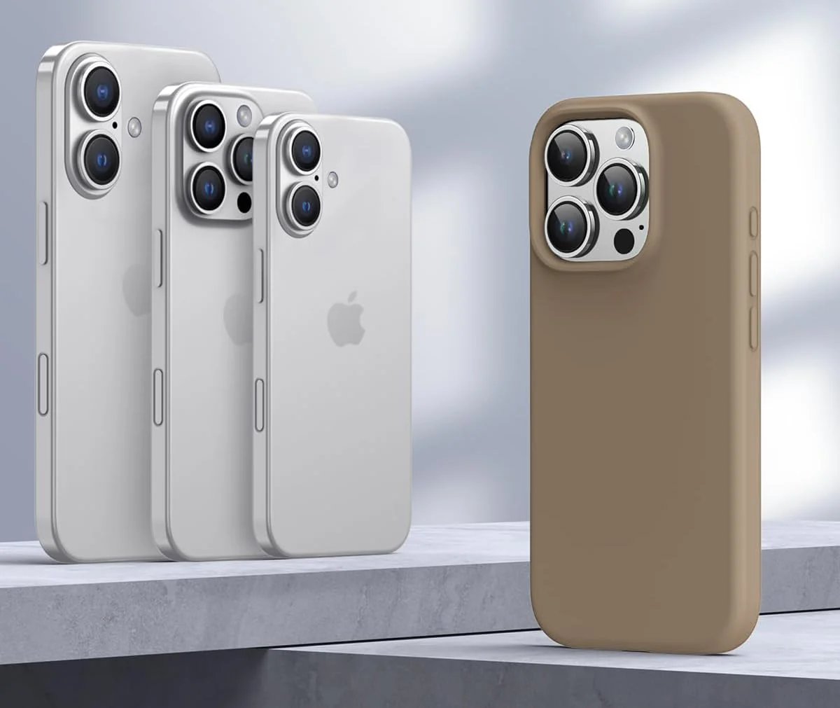 DL3 Mobilak Liquid Silicone Protective Case for iPhone 16 Pro with Microfiber Lining and Shockproof Design - Desert 2