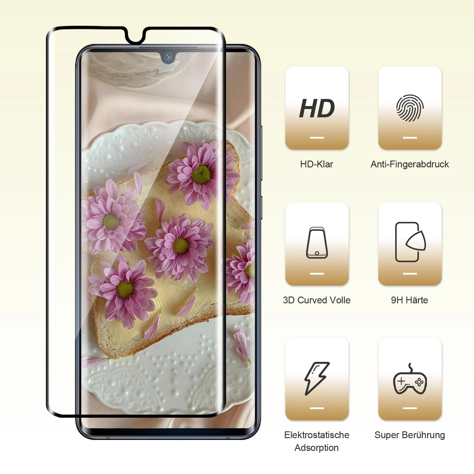 DL3 Mobilak Screen Protector for Xiaomi Mi Note 10 Pro/Mi Note 10 Lite/Mi Note 10, Tempered Glass Screen Saver Premium HD Protective, Scratch Resistant, NO-Bubble, 9H Hardness, Full Coverage Film - Clear