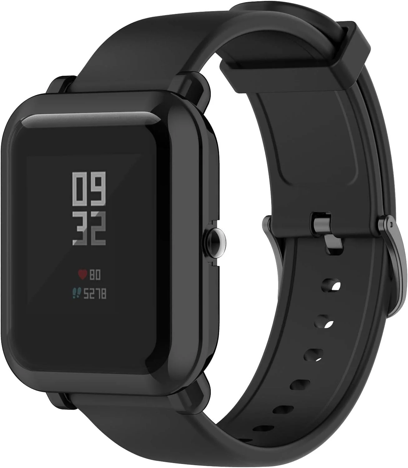 DL3 Mobilak Case Compatible with Amazfit GTS 2 Mini/Bip U Pro/Bip S/Bip Lite Case All-Around Screen Protector Watch Soft TPU Shockproof Cover Slim Guard Thin Bumper Shell Protector - Black