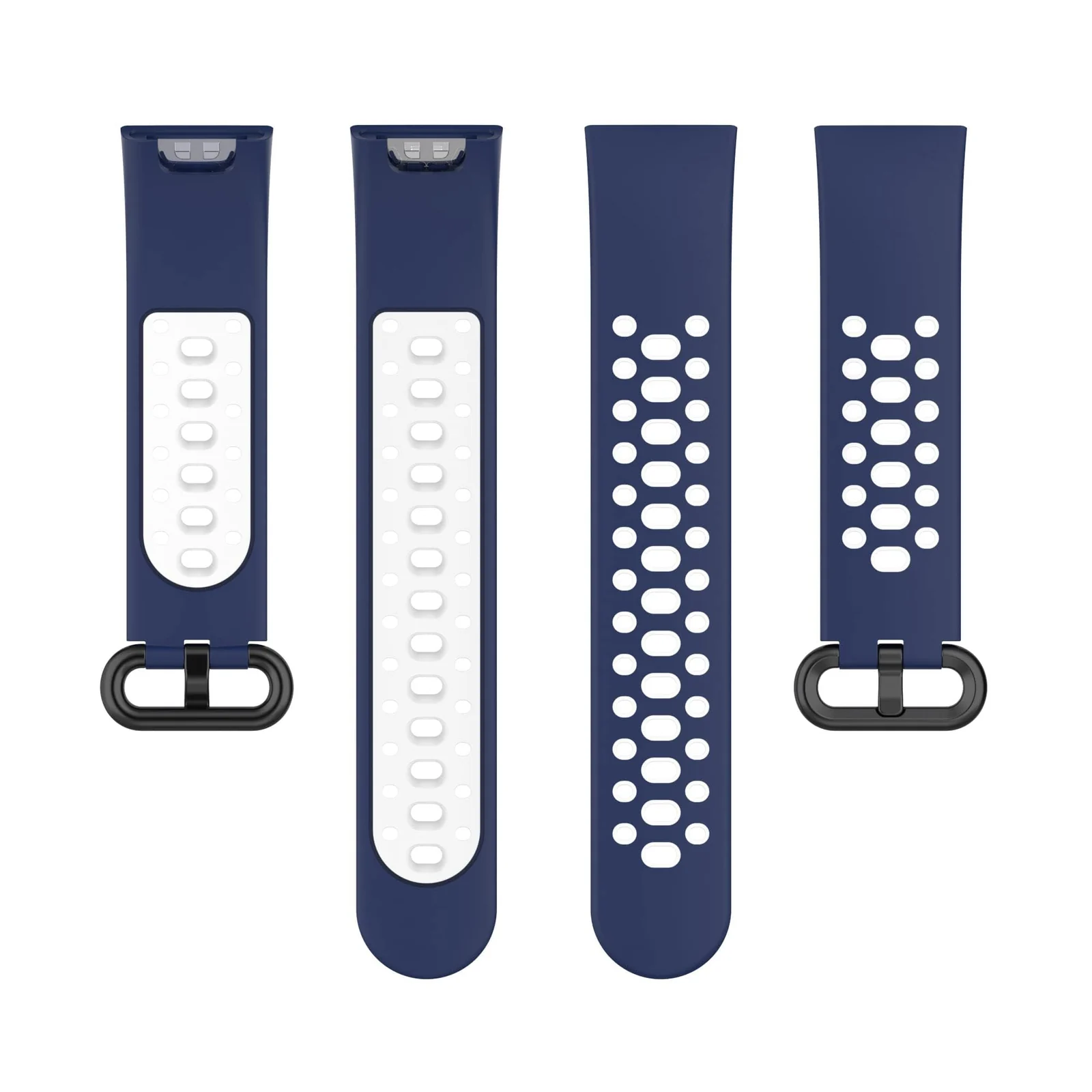 DL3 MOBILAK Strap Compatible with Xiaomi Redmi Watch 2 Lite/Poco Watch/Redmi Watch 2 / Horloge 2 Soft Replacement Sport Silicone Strap - Blue White