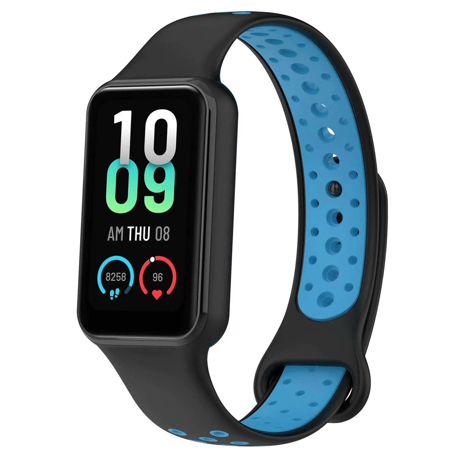 DL3 Mobilak Smart Watch Strap for Xiaomi Redmi Band 2, Sport Silicone Watch Band Wrist Strap, Replacement Bracelet Wristband Wrist Strap for Xiaomi Redmi Smart Band2 Accessories - Black Blue