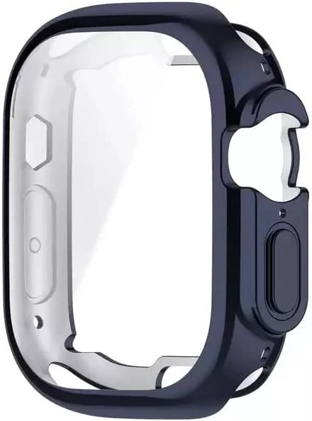 DL3 Mobilak Case Compatible with Apple Watch Ultra 49mm Case Watch Soft TPU Shockproof Cover Slim Guard Thin Bumper Shell Protector - Dark Blue