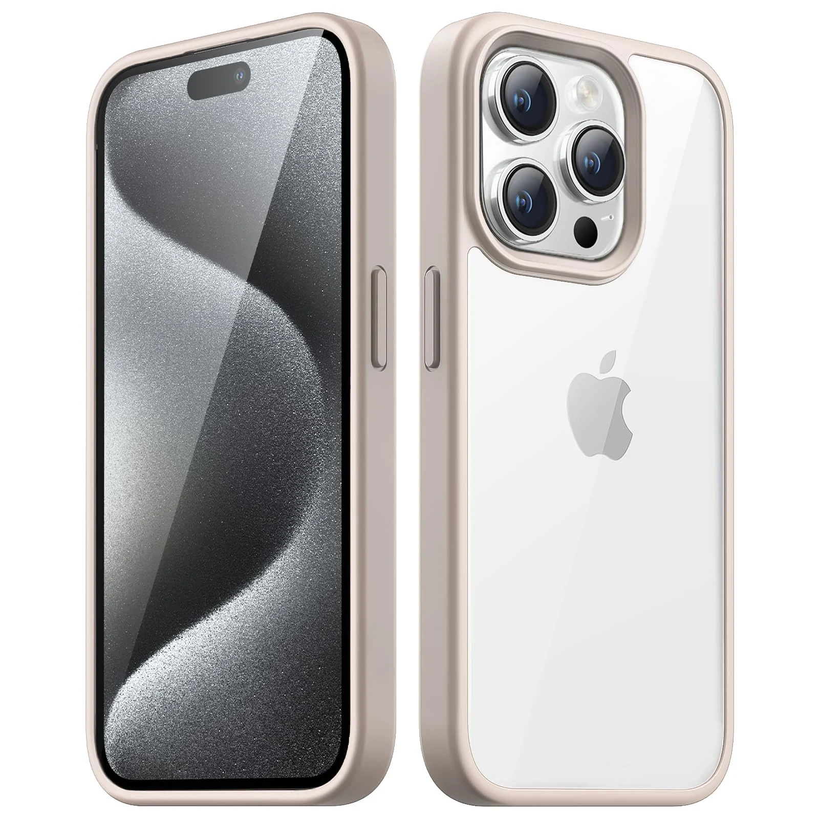 DL3 Mobilak Clear TPU Case for iPhone 11 Pro Max (6.5 Inch), Shock-absorbing protection, Non-slip grip, Raised edges around the screen and camera - Pink Sand