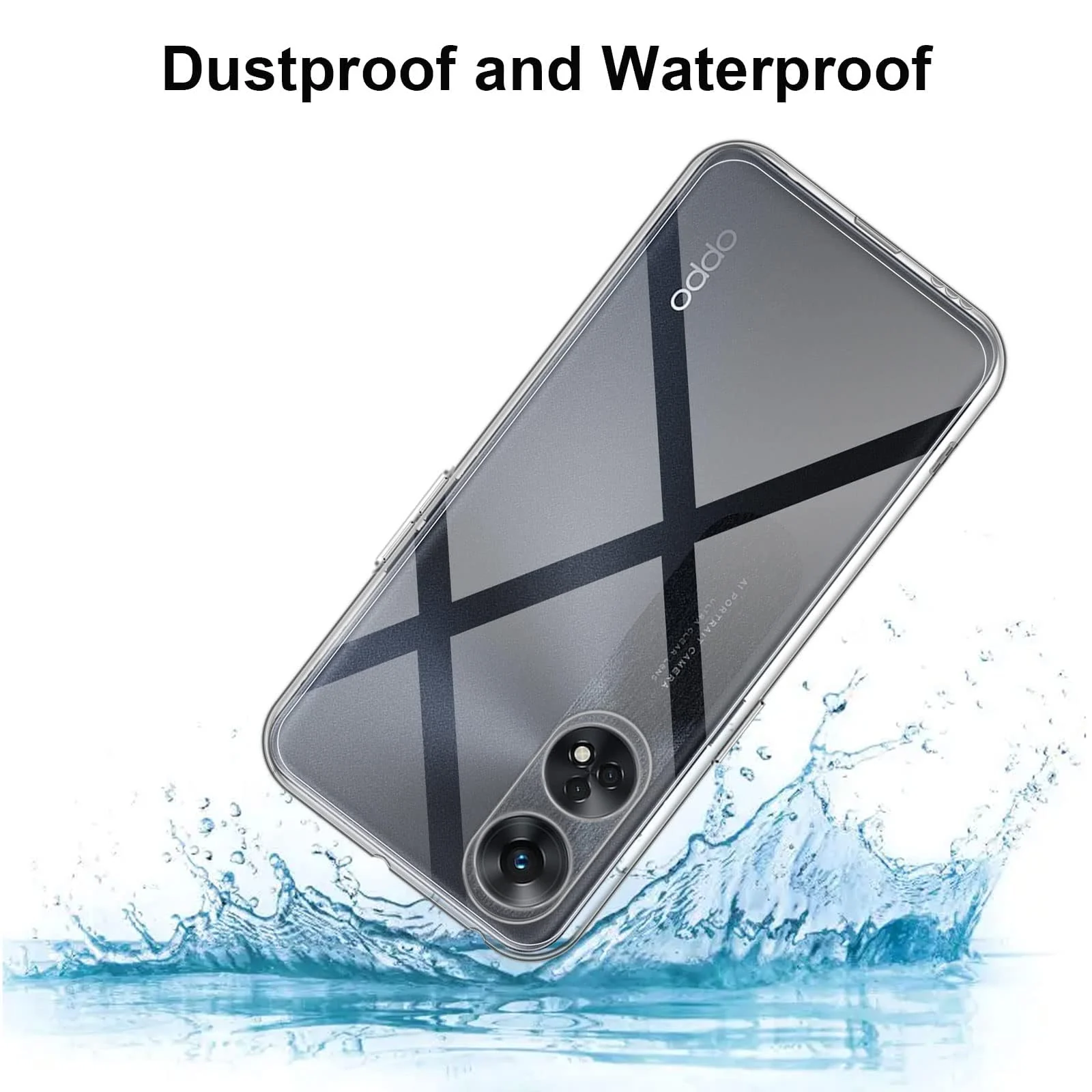DL3 Mobilak Case Compatible with OPPO Reno 8T 4G (Not 5G) Case Crystal Soft TPU Gel Case Flexible Silicone Anti-Scratch Camera Protection TPU Cover - Clear