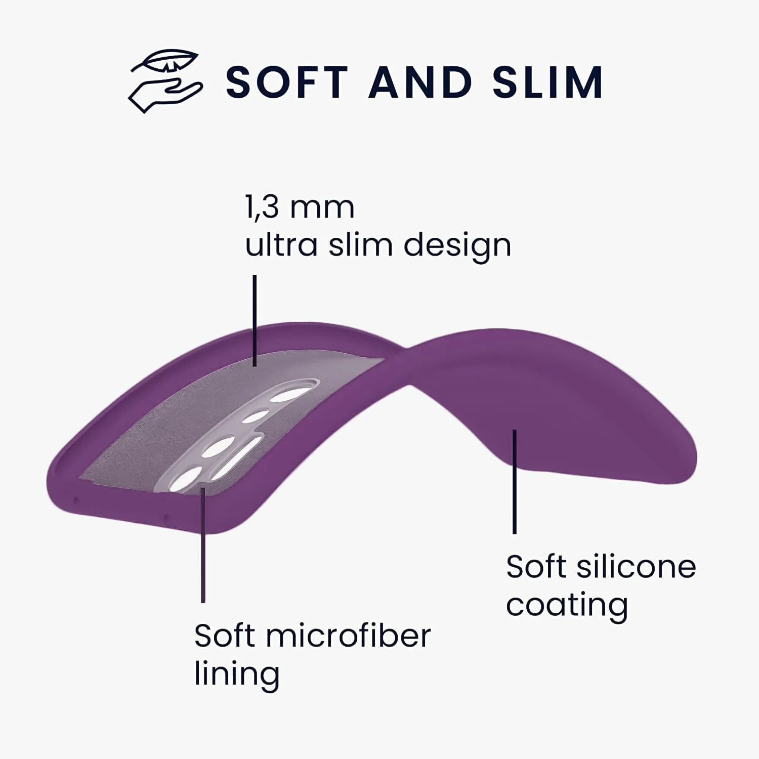 DL3 Mobilak Liquid Silicone Case for Xiaomi Redmi Note 8 Pro, Not compatible with MagSafe, Supports wireless charging, Camera protection - Violet
