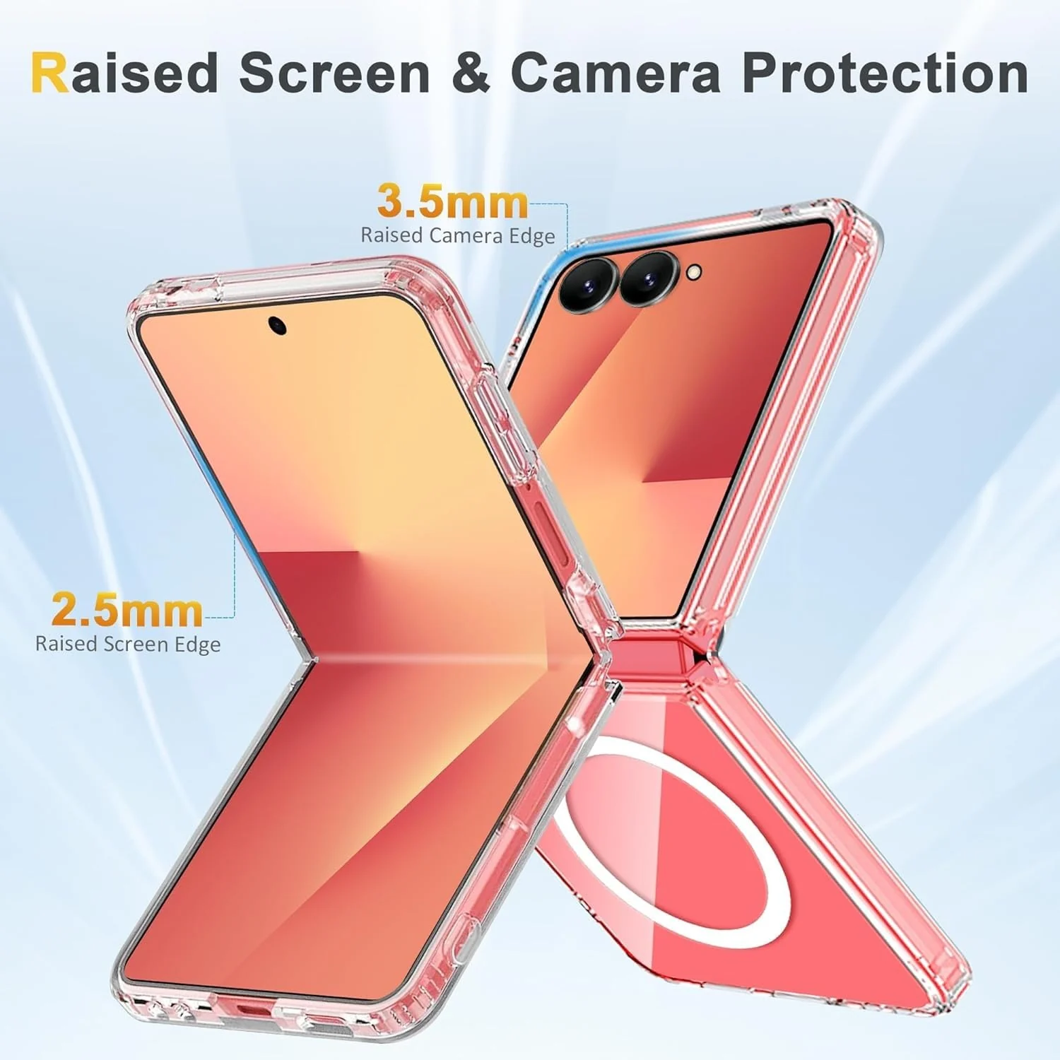 DL3 Mobilak for Samsung Galaxy Z Flip 7 Case, Compatible with MagSafe Shockproof Protection Yellowing Resistant Magnetic Phone Case for Galaxy Z Fold 6 5G (2024) - Clear