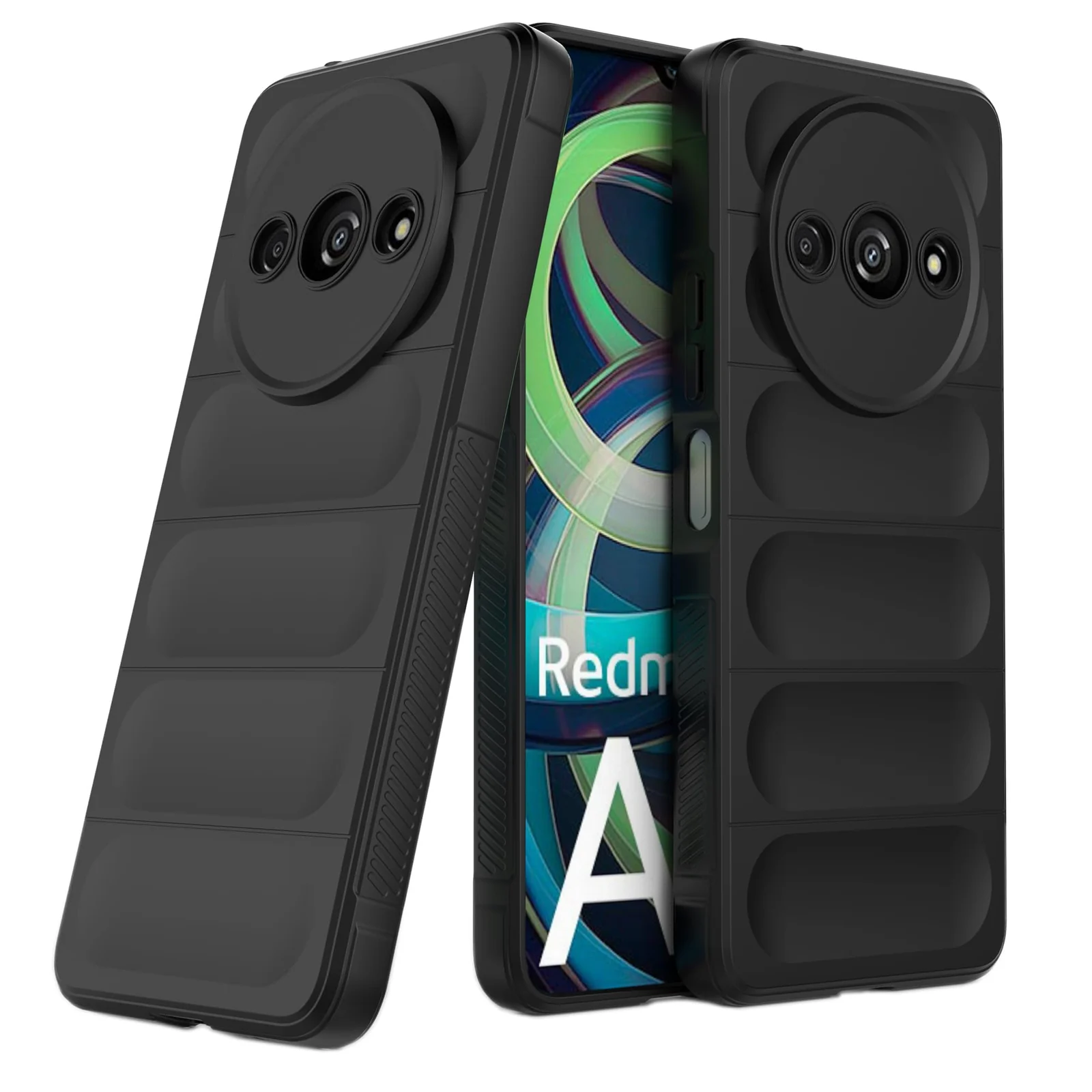 DL3 Mobilak Soft Silicone Protective Case for Xiaomi Redmi A3 with Camera Protection and Shockproof Design - Black