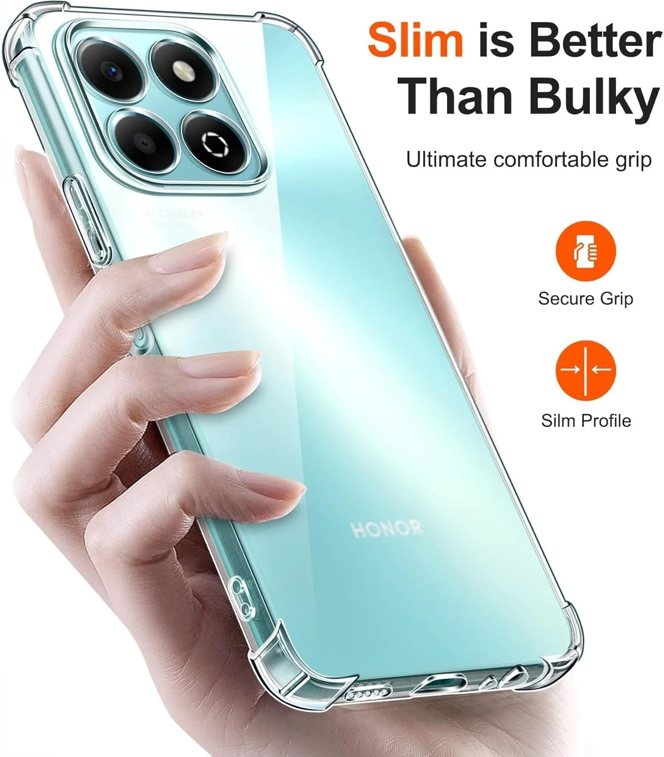 DL3 Mobilak Clear TPU Case for Honor X6b, Camera protection, Shock-absorbing protection, Scratch-resistant surface - Clear