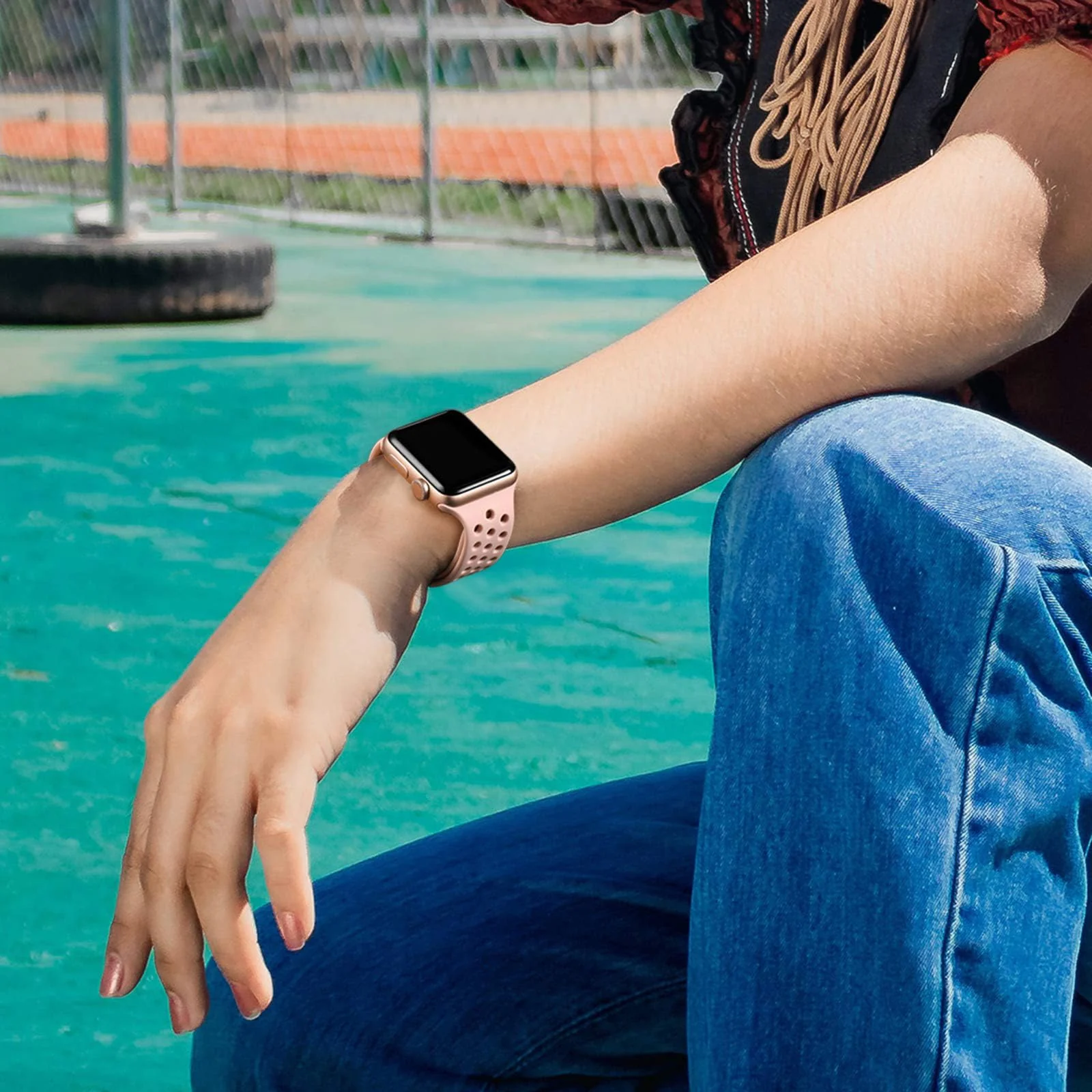 DL3 Mobilak Silicone Sport Band 20MM Strap For Samsung Galaxy Watch 7 6 5 4 40mm 44mm/5 Pro 45mm/S2 classic/active 2 40mm 44mm/Amazfi GTS 2/2e/GTS 3/3 Pro/GTS 4/GTS 2 Mini/3 Mini/4 Mini/Bip3/Bip 3 Pro - Pink