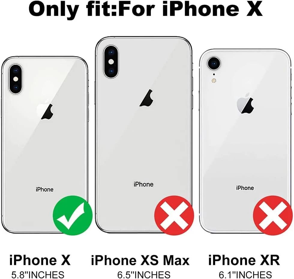 DL3 Mobilak Compatible with iPhone Xs Max Wallet Case with Card Holder, Non-Yellowing Phone Case, Precision Cut-Outs and TPU Bumper for Shock Absorption, Anti-Scratch Smudge-Proof (Matte ) - Clear