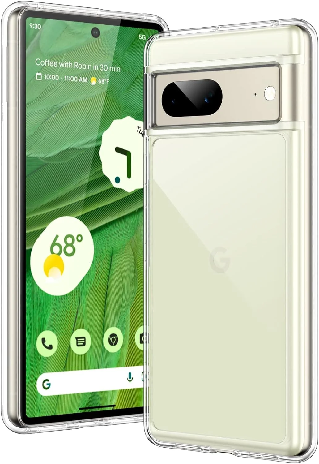 DL3 Mobilak Case Compatible with Google Pixel 7 Case Crystal Soft TPU Gel Case Flexible Silicone Anti-Scratch Camera Protection TPU Cover - Clear