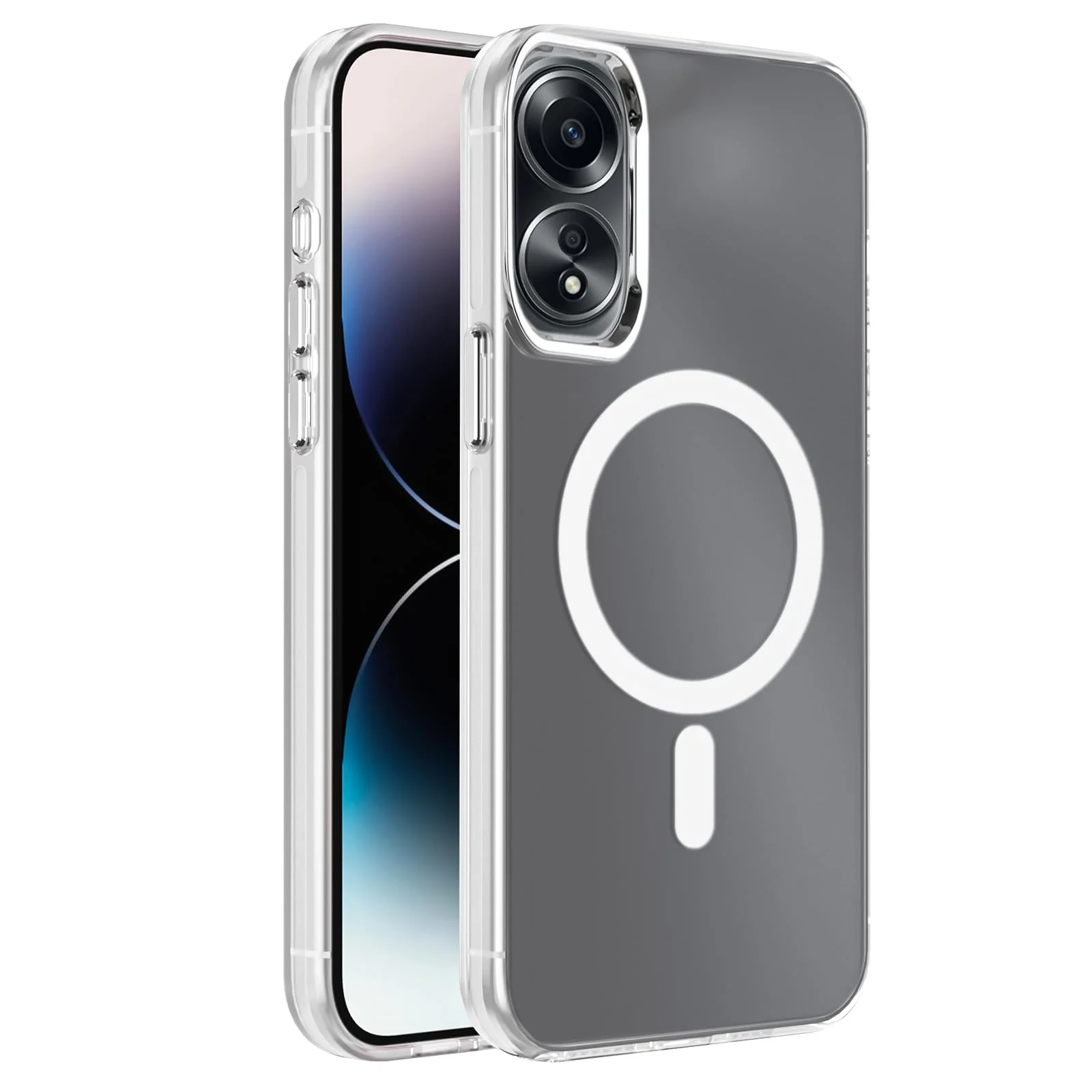 DL3 Mobilak Case For OPPO A58 4G Case Crystal [Not Compatible with MagSafe] Soft TPU Gel Case Flexible Silicone Anti-Scratch TPU Cover - Clear