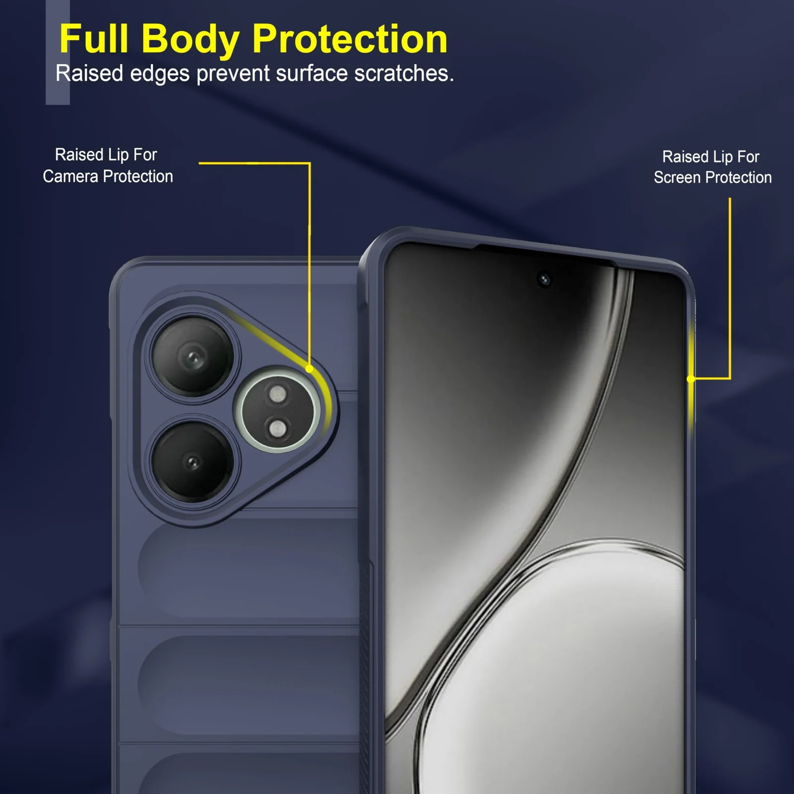 DL3 Mobilak Flexible Silicone and TPU Protective Case with Camera Protection for realme GT6 / GT Neo6 / GT Neo 6 SE / GT 6T - Blue