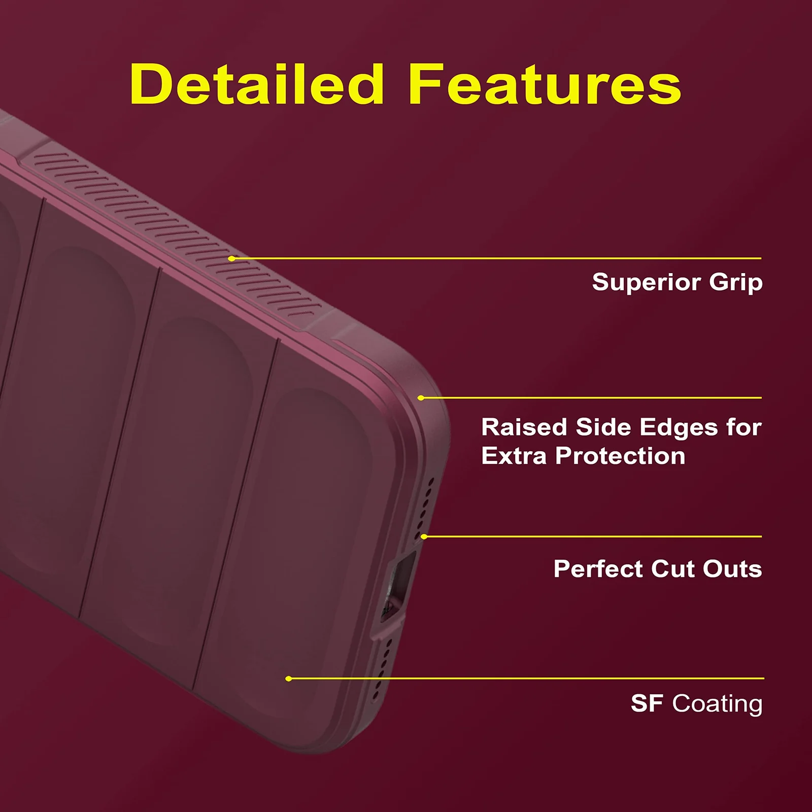 DL3 Mobilak Flexible Silicone and TPU Protective Case with Camera Protection for Xiaomi Redmi Note 12 Pro 4G / Redmi Note 11 Pro 4G&5G - Wine Red