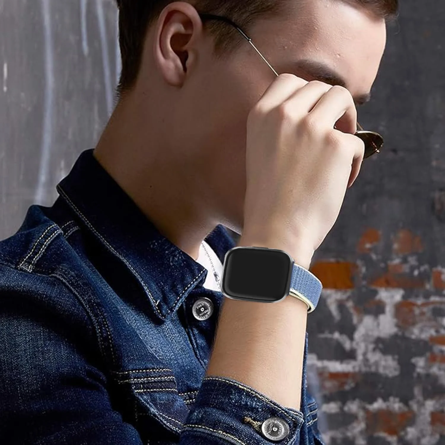 DL3 Mobilak Nylon Strap for Redmi Watch 4/Redmi Watch 5/Xiaomi Smart Band 8 Pro/Band 9 Pro, Men and Women Breathable Elastic Bracelet, Adjustable Straps Replacement Band Sport Watchband - Ice Blue