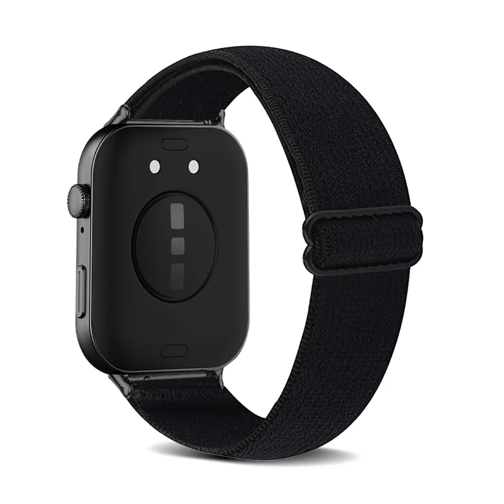 DL3 MOBILAK Elastic Nylon Watch Strap for Huawei Watch Fit 4 Pro / Fit 3, Black