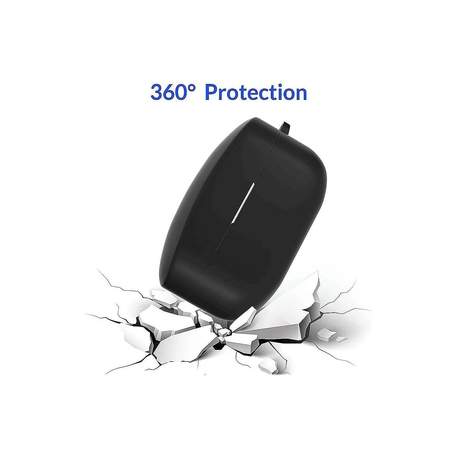 DL3 Mobilak Silicone Case Compatible with Sony WF-1000XM4 Earbuds, Soft Silicone Protective Case Cover, Shockproof Sleeve with Carabiner - Black