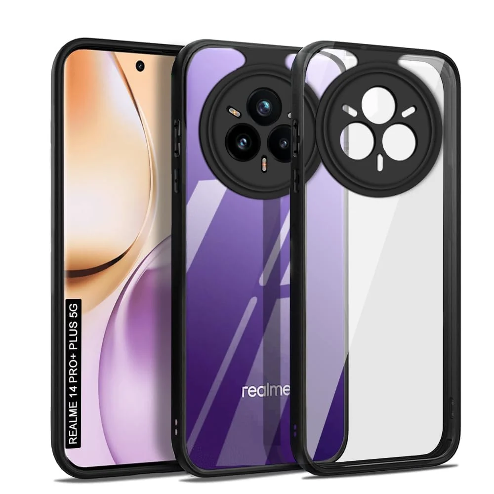 DL3 Mobilak Clear Protective Case for realme 14 Pro 5G - Black