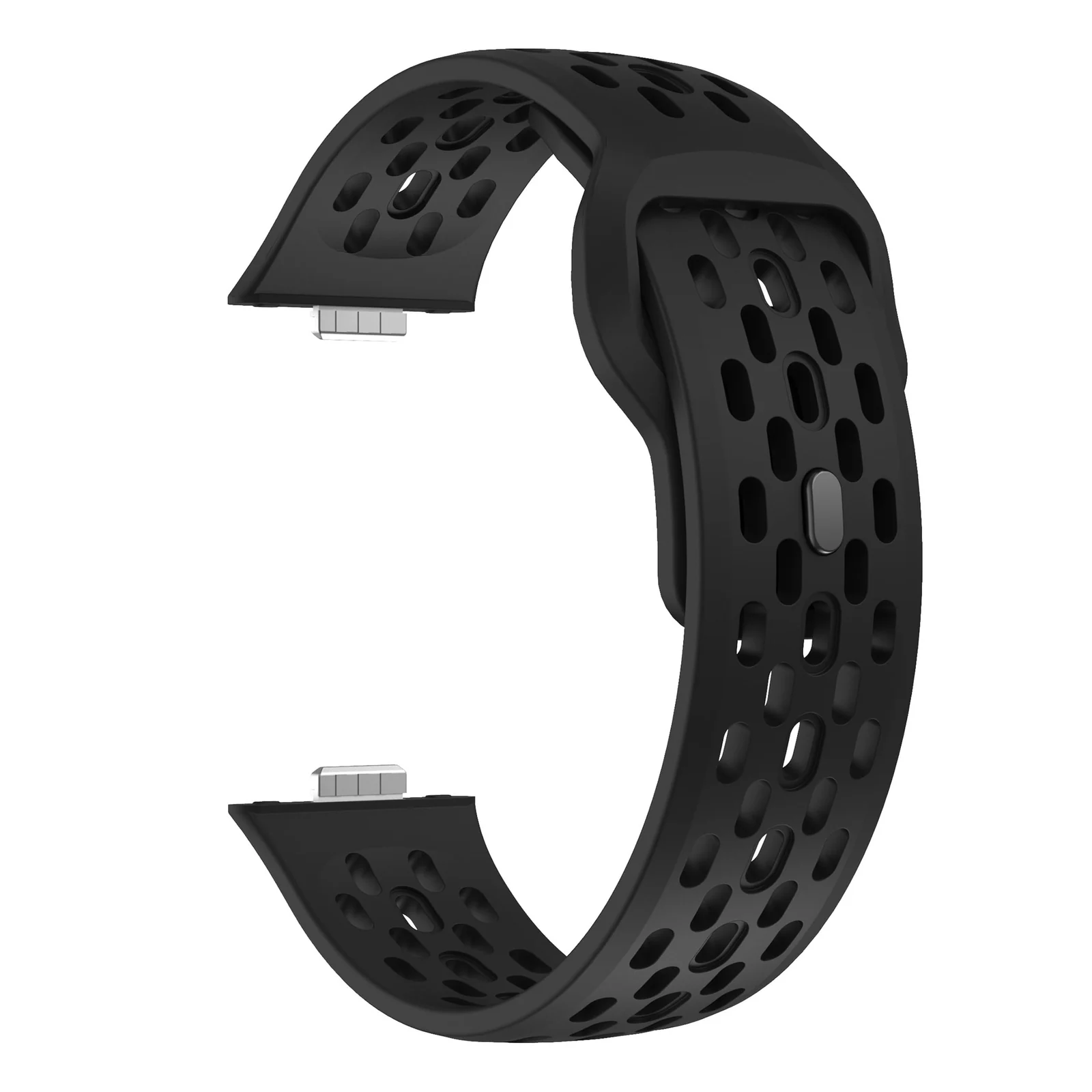 DL3 Mobilak Silicone Mesh Breathable Straps for Huawei Watch Fit 4 Pro Strap. Wristband Bands Bracelet Sports Bracelet Quick Release Adjustable Armband for Huawei Watch Fit 4/Fit 3 - Black