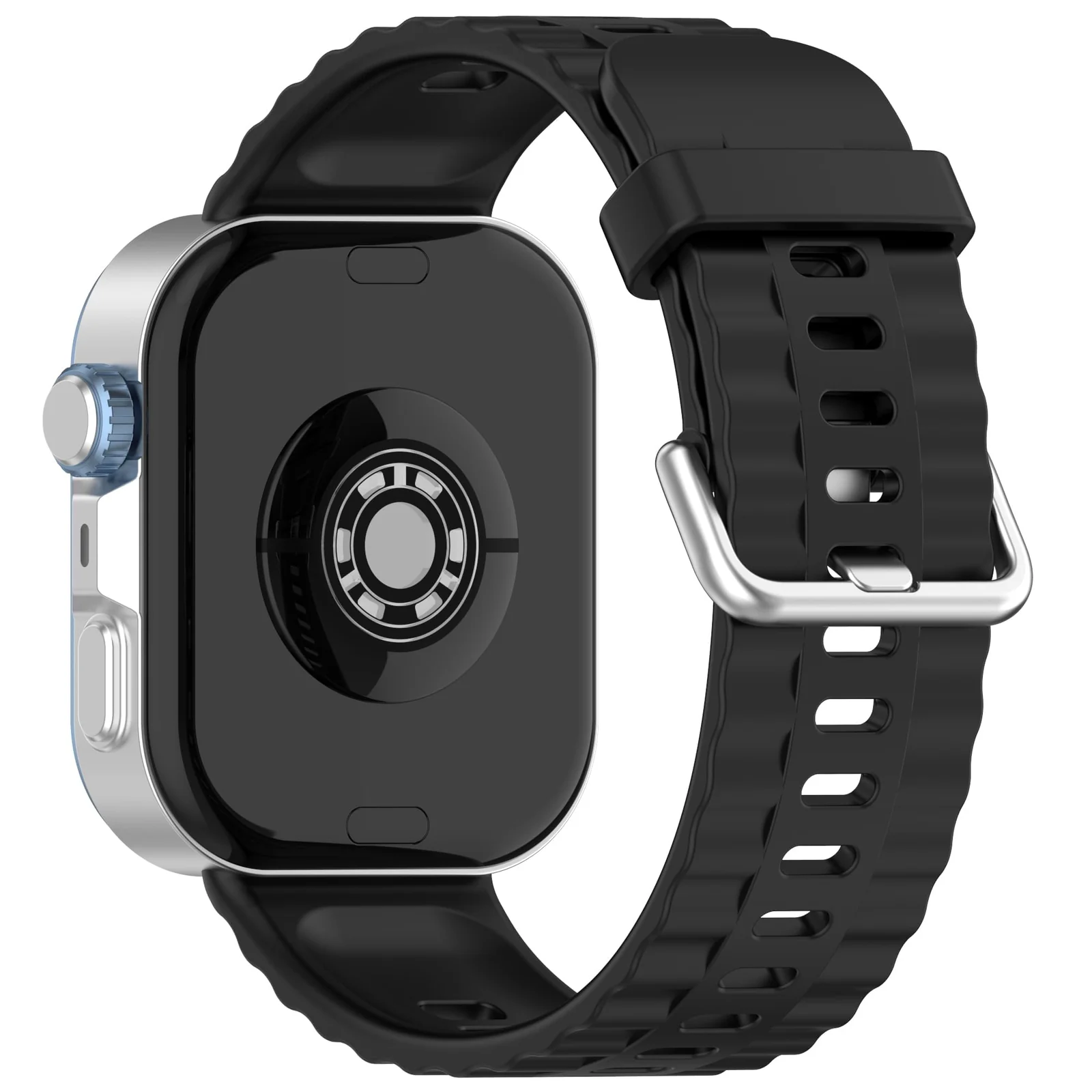 DL3 Mobilak Wavy Texture Sports Wristbands for Huawei Watch Fit 4/Fit 4 Pro/Fit 3 Strap, Breathable Silicone Wristband Strap Watch Strap Bracelet for Huawei Watch Fit 4 Pro/Fit4/3 - Black