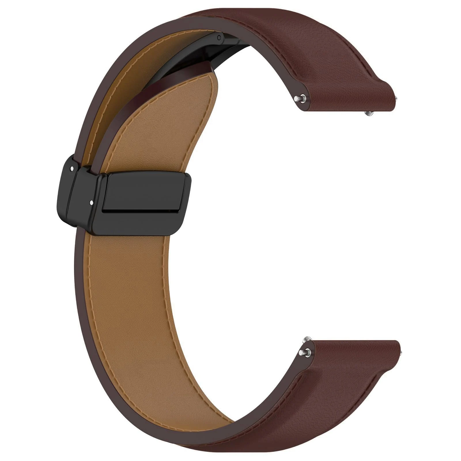 DL3 Mobilak Leather Bands 22MM Compatible with Samsung Galaxy Watch3 45mm/Galaxy 46mm/Gear S3, Leather Magnetic Buckle Design Strap Compatible with Huawei Watch GT4 GT3 46MM/GT2E/GT2 - Dark Brown