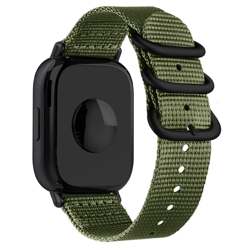 DL3 Mobilak Nylon Band Compatible with Xiaomi Redmi Watch 5 Active/Redmi Watch 5 Lite, 22mm Metal Buckle Sports Watch Strap Men Women Replacement Strap - A-green