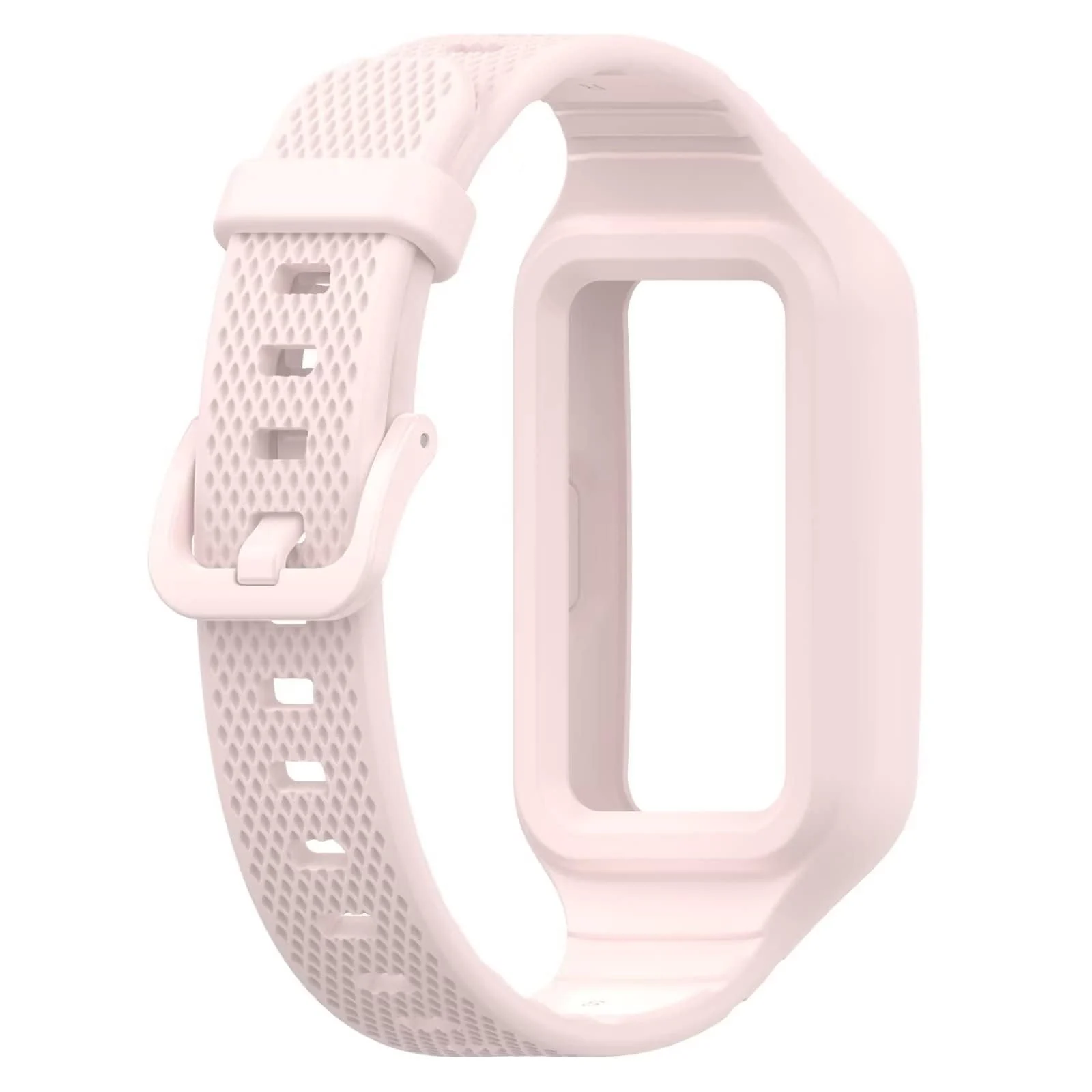 DL3 MOBILAK Strap Compatible with Huawei Band 10/9/8/7/6/6 Pro, Adjustable Replacement Strap - Silicone Replacement Wrist Strap With Built-in Case Cover For Honor Band 6/7 - Pink
