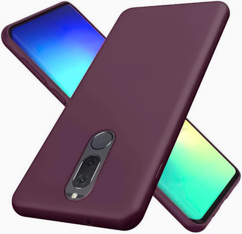 DL3 Mobilak Silicone Protective Case for Huawei Mate 10 Lite, Shock-absorbing protection, Scratch-resistant surface, Soft microfiber lining - Wine Red