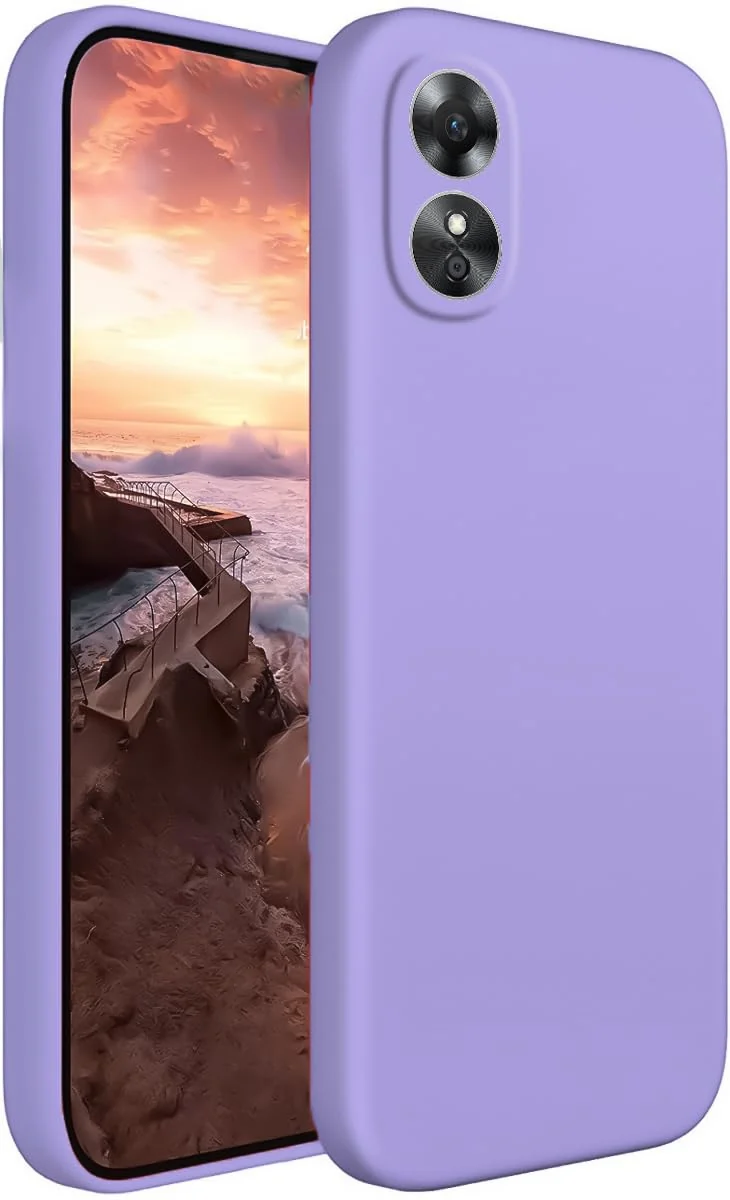 Dl3 Mobilak Case Compatible with Oppo A17 / Oppo A17K Liquid Silicone Case Shockproof Soft TPU Slim Back Cover (sea Blue)