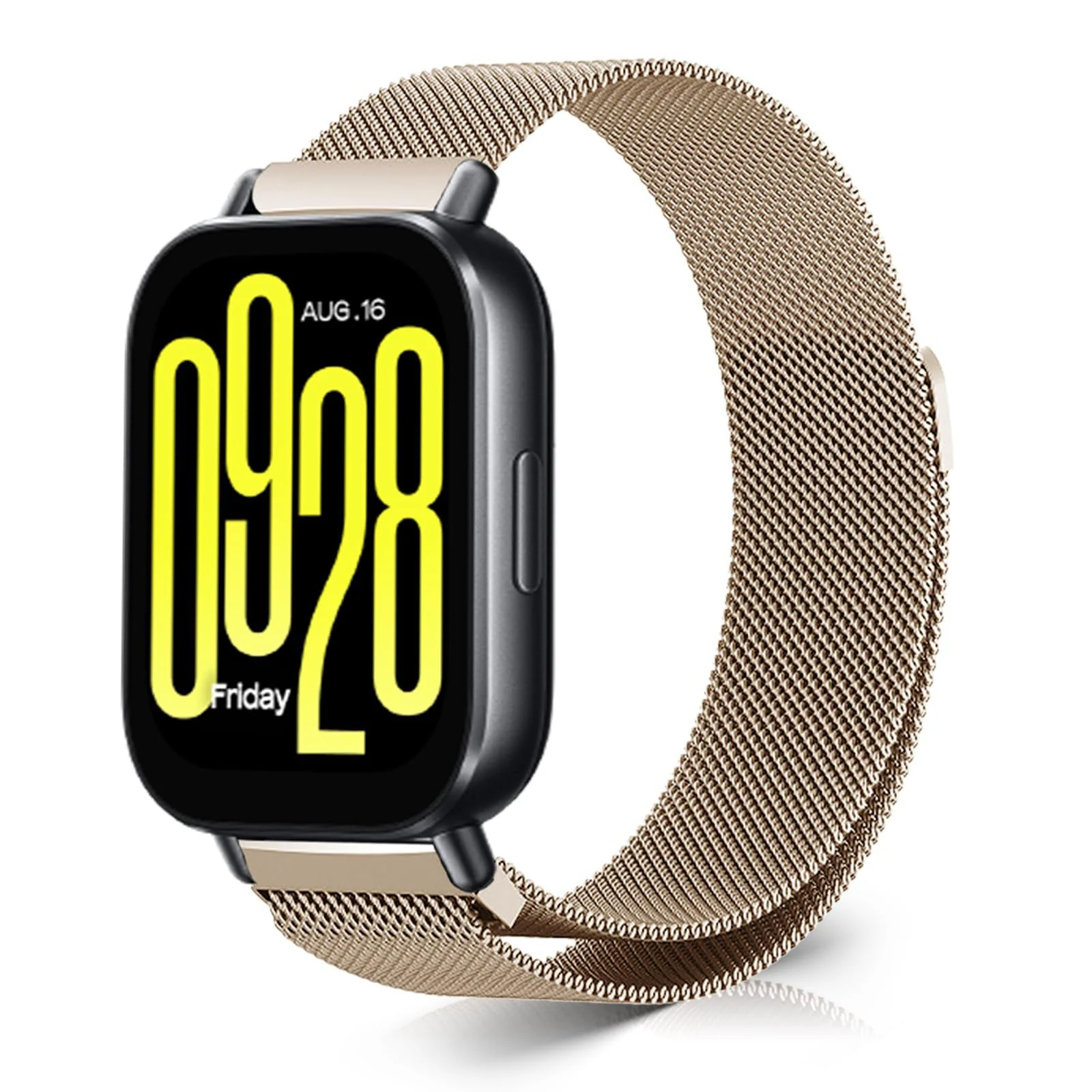DL3 MOBILAK Milanese Magnetic Stainless-Steel Watch Strap for Xiaomi Redmi Watch 5 Lite and 5 Active - Starlight