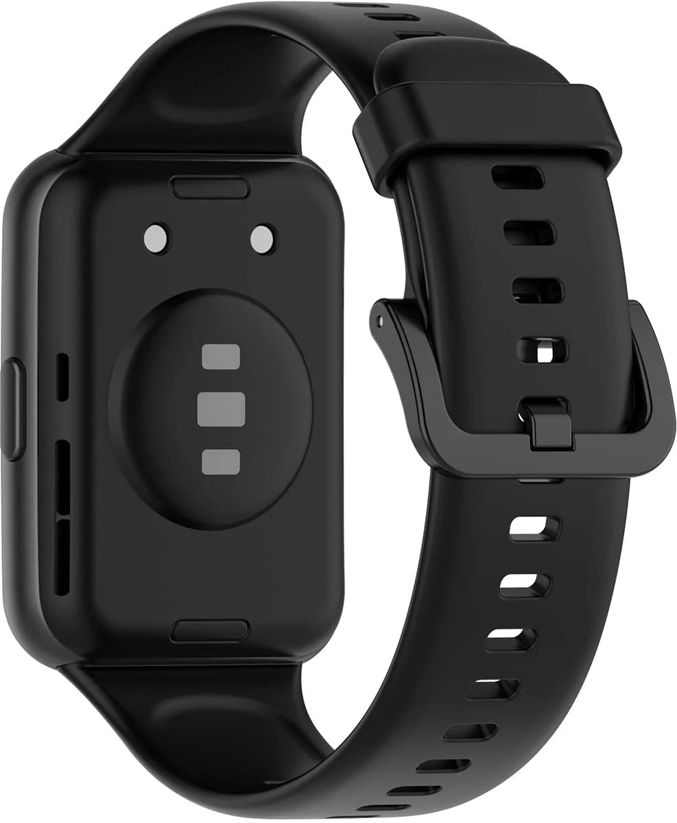 DL3 Mobilak Silicone Watch Strap Compatible With Huawei Watch Fit 2, Sport Band Wristband Bracelet - Black