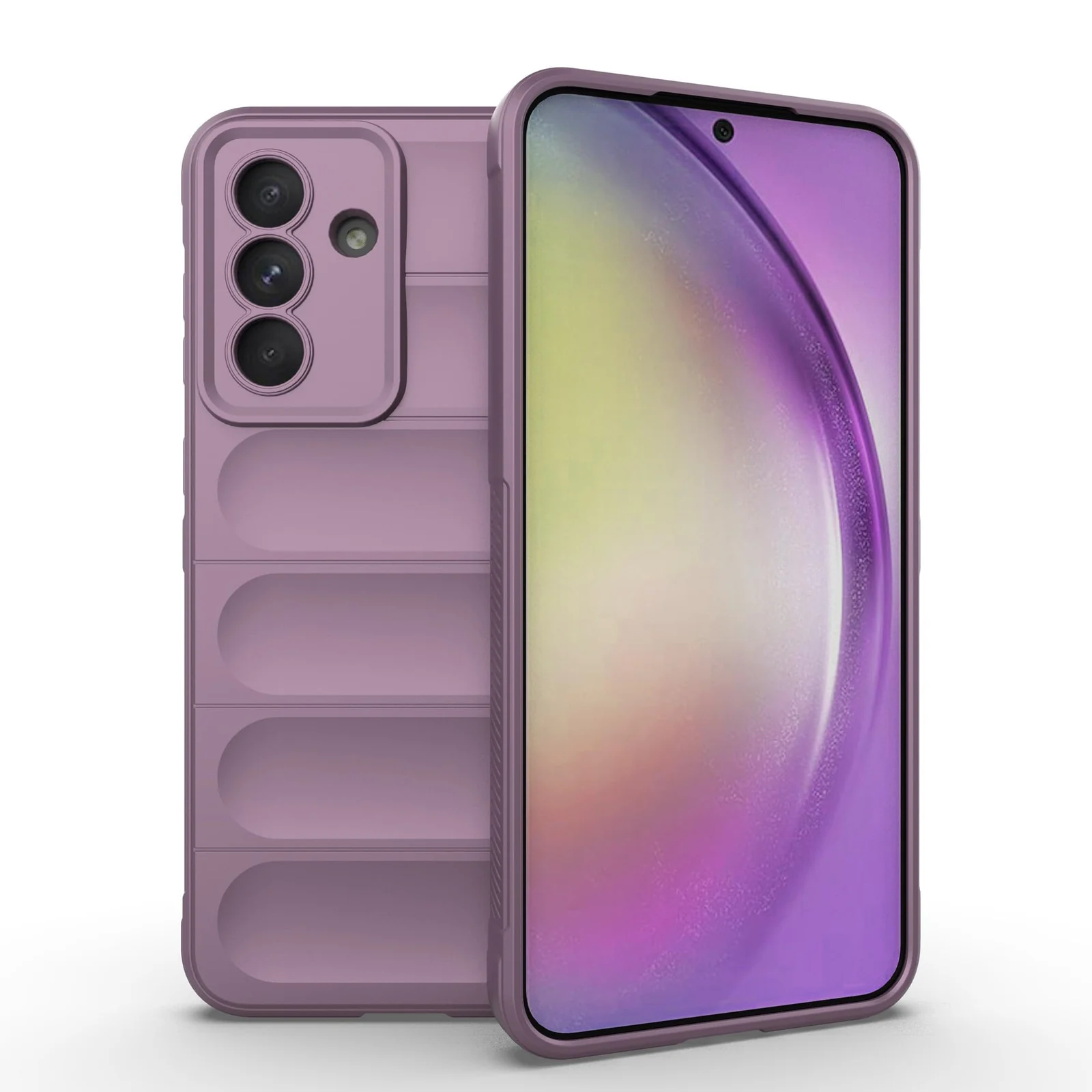 DL3 Mobilak Soft Silicone Protective Case for Samsung Galaxy A36 / Samsung Galaxy A56 with Camera Protection - Purple