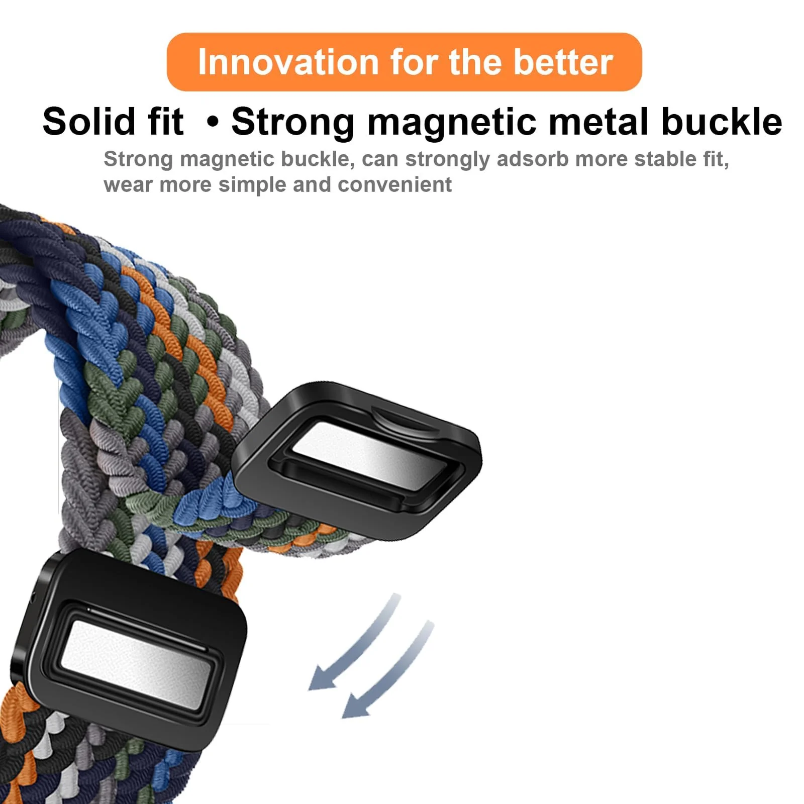 DL3 Mobilak Sport Solo Loop Compatible with Apple Watch Band 42mm 44mm 45mm 46mm 49mm for Women Men, Magnetic Strap Stretchy Braided Wristband for iWatch Series 11 10 9 8 7 6 5 4 3 Ultra 3 2 1 SE SE2 - Denim Colorful