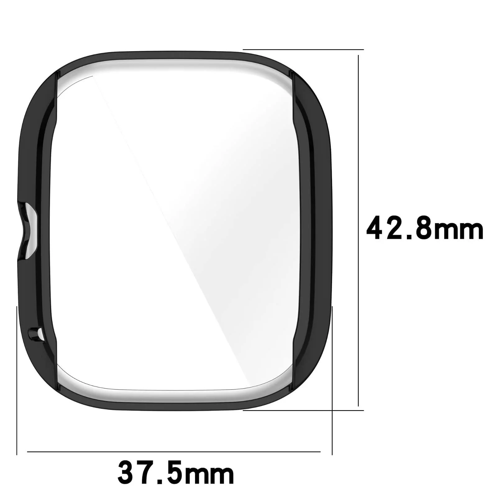 DL3 Mobilak Case Compatible with Amazfit GTS 4 Mini (Not for GTS4) Case All-Around Screen Protector Watch Soft TPU Shockproof Cover Slim Guard Thin Bumper Shell Protector - Back