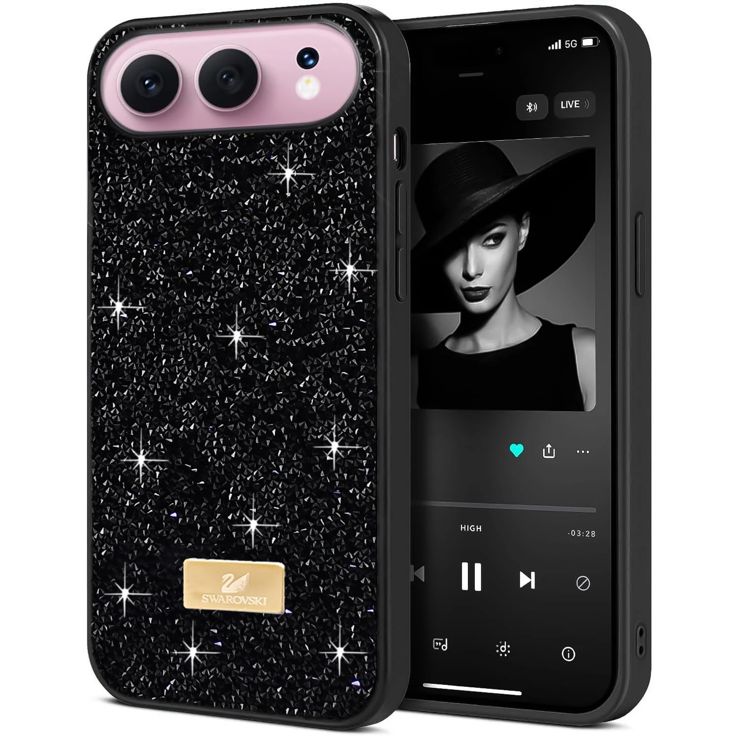 DL3 Mobilak Glitter Protective Case for Honor 500, Supports wireless charging, Shock-absorbing protection, Scratch-resistant surface