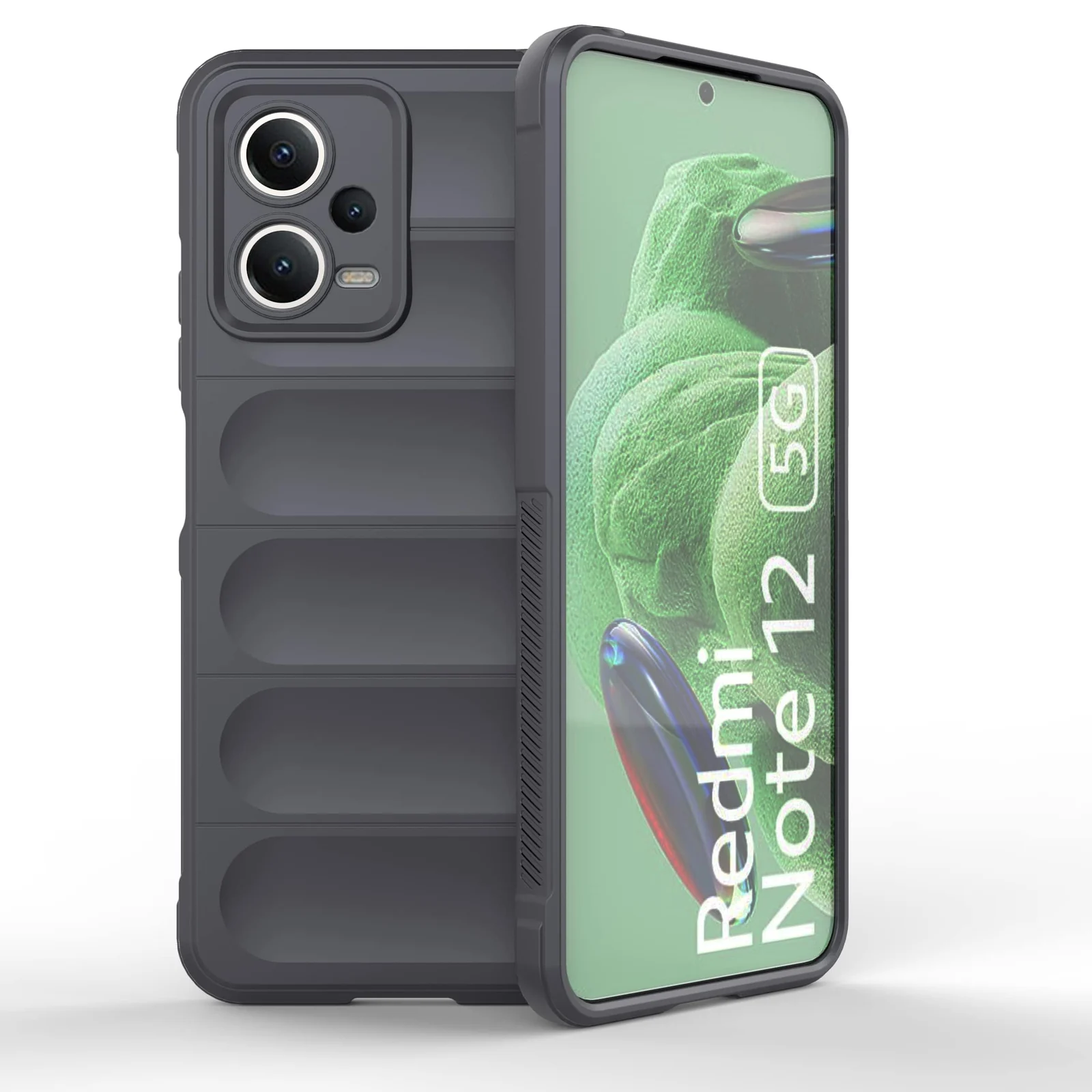 DL3 Mobilak Rugged Protective Case for Xiaomi Redmi Note 12 5G / Poco X5 5G, Camera protection, Shock-absorbing protection, Non-slip grip - Dark Gray