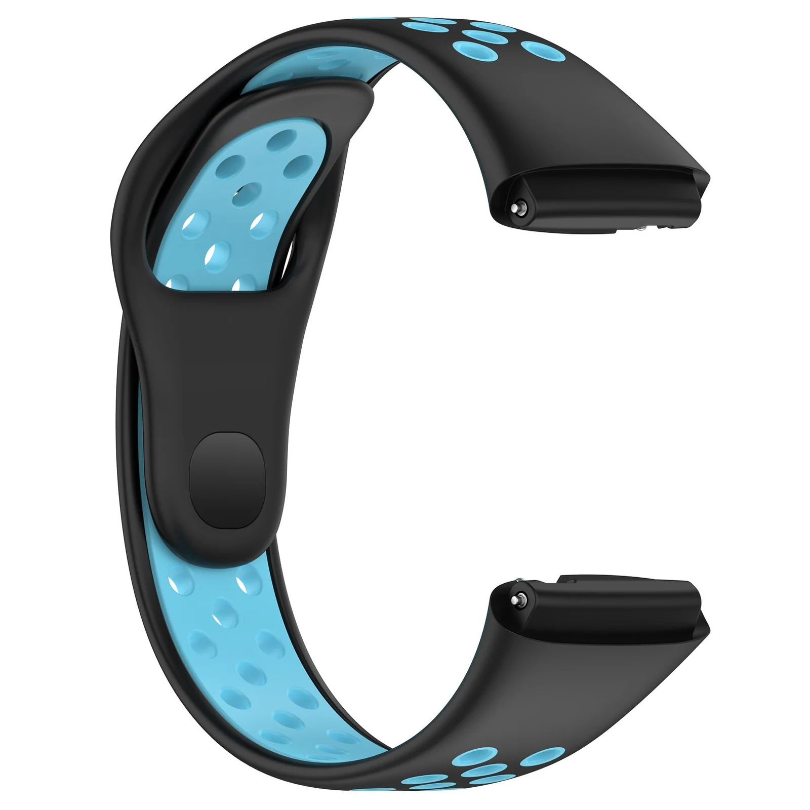 DL3 Mobilak Strap Silicone Compatible With Xiaomi Redmi Watch 3 Active/Redmi Watch 3 Lite, Sport Silicone Watch Band Wrist Strap, Bracelet Wristband Wrist Strap - Black Blue
