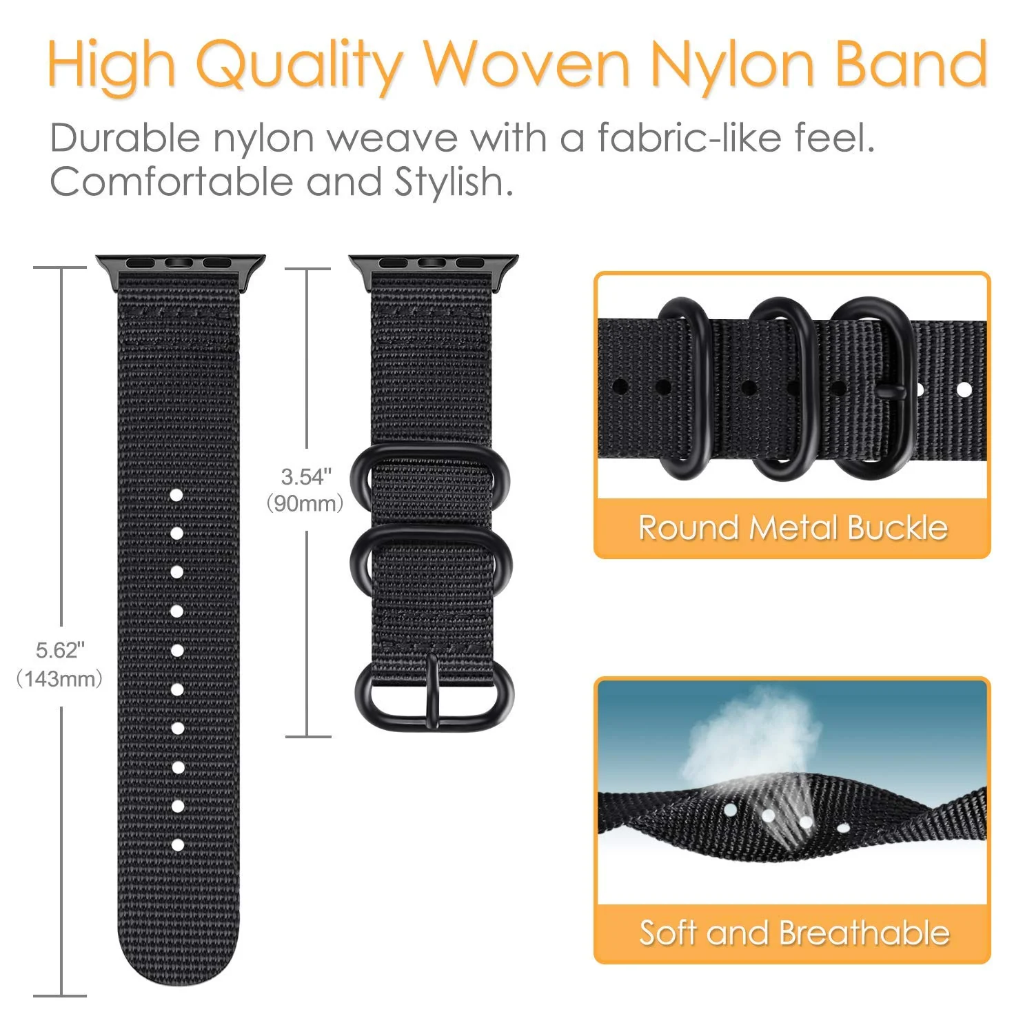DL3 Mobilak Nylon Solo Loop Stretchy Straps For Apple Watch Band 49mm 45mm 44mm 42mm 41mm 40mm 38mm, Elastic Wristbands for iwatch Series 8 Ultra 7 6 5 4 3 2 1 Se (B. , 38MM/40MM/41MM) - B.Black