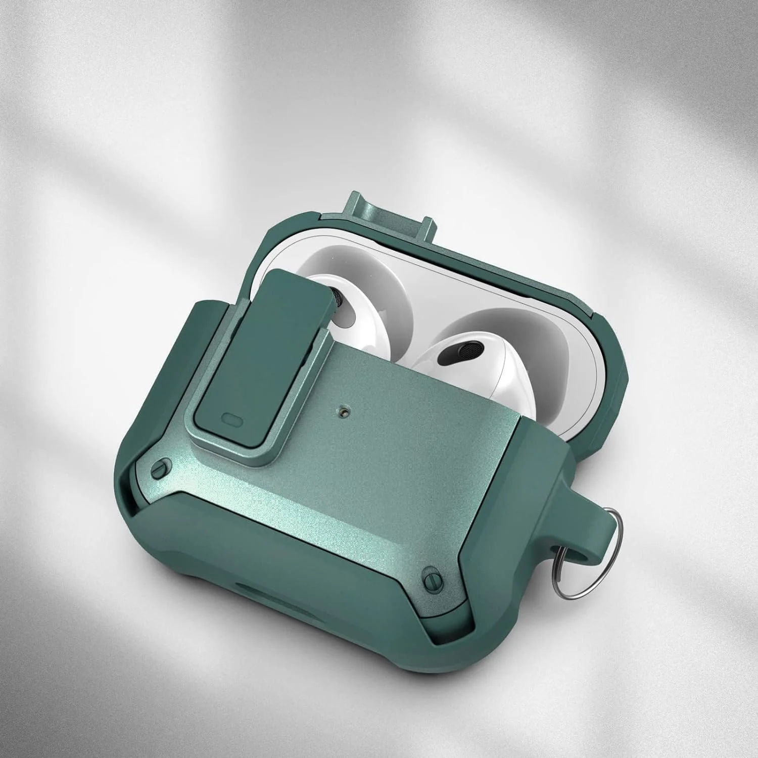 DL3 Mobilak Case for Airpod Pro Case Cover with Lock, Compatible with AirPods Pro 2nd Generation/1st Generation Case (2023/2022/2019), Shockproof Cover for AirPods Pro 2 Case Men Women - Green