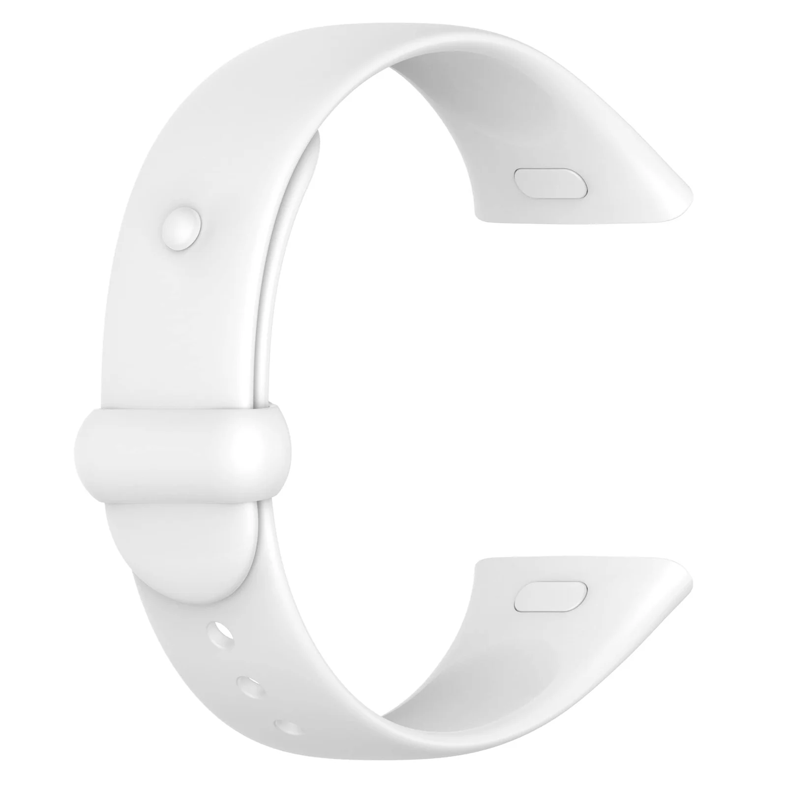DL3 Mobilak Strap for Xiaomi Redmi Watch 3 Only, Soft Silicone Watch Band with Secure Buckle, Sport Replacement Wristband Bracelet Strap for Men & Women - White