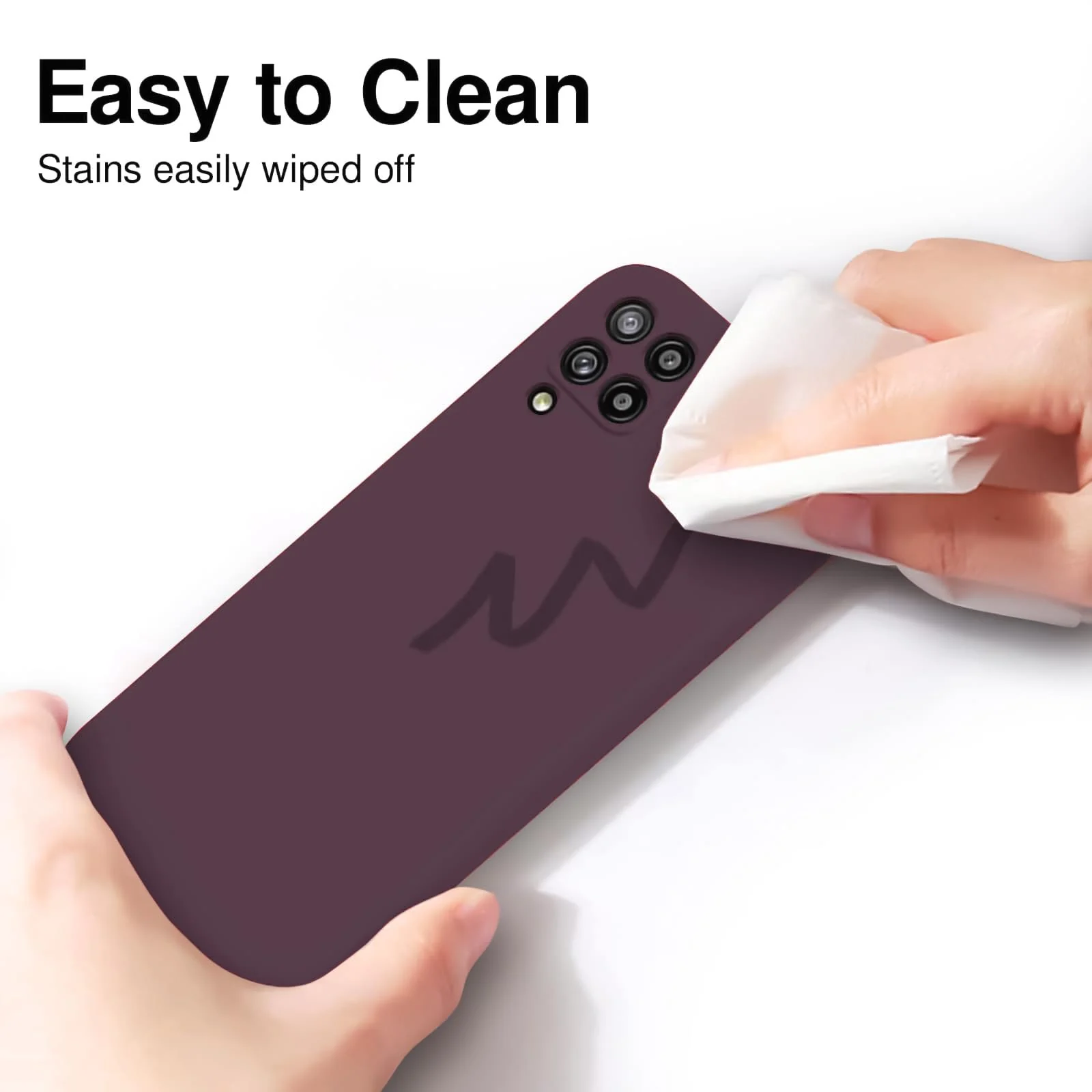 DL3 Mobilak Samsung Galaxy A12 / M12 Case, Soft Flexible Silicone Gel Rubber Bumper Cover, Full Body Shockproof Protective Phone Case (Win Red) - Wine Red