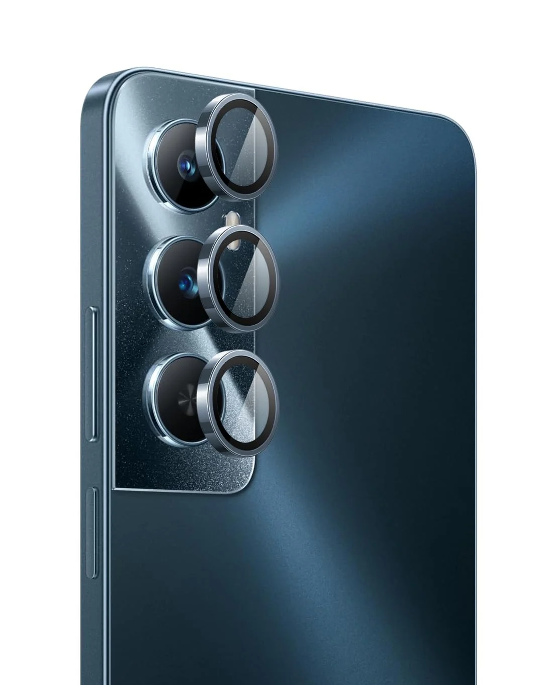 DL3 Mobilak Camera Lens Protector for realme C65 4G Accessories, 9H Tempered Glass Metal Individual Ring Camera Cover Screen Protector, Case Friendly, Anti Scratch - Blue