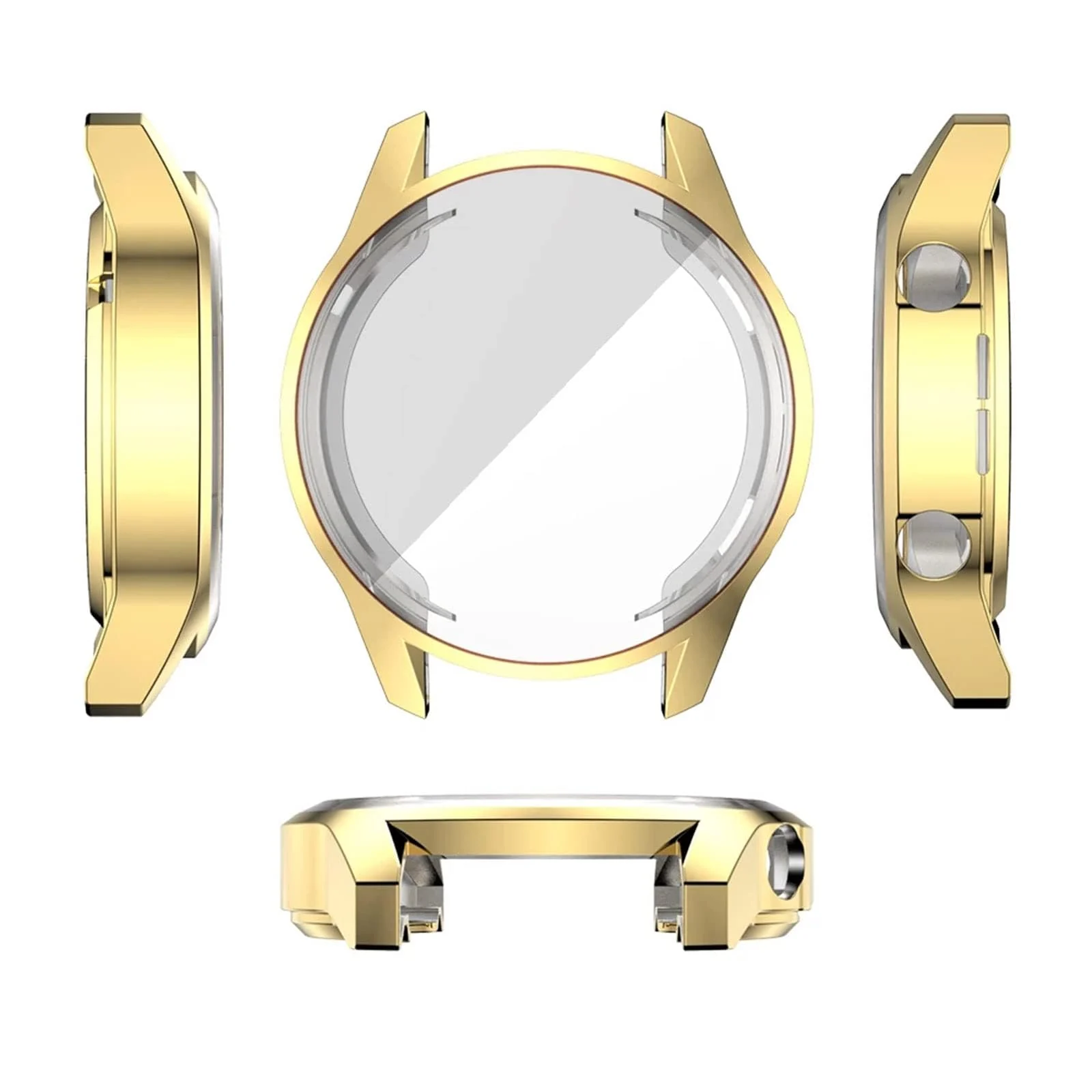 DL3 Mobilak Case Compatible with Honor Magic 2 46MM Case All-Around Screen Protector Watch Soft TPU Shockproof Cover Slim Guard Thin Bumper Shell Protector - Gold