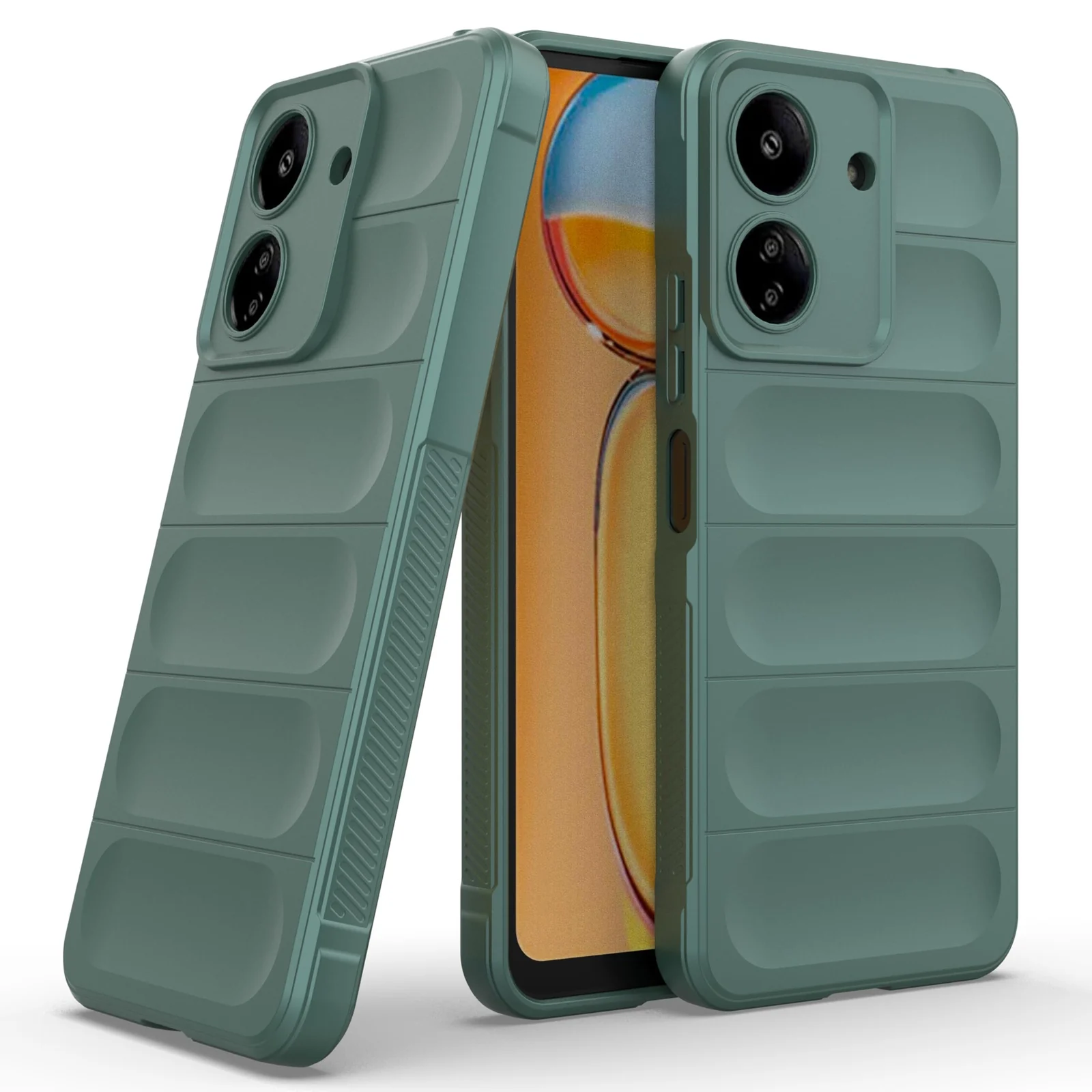 DL3 Mobilak Soft Silicone Protective Case for Xiaomi Redmi 13C 4G with Camera Protection and Shockproof Design - Green