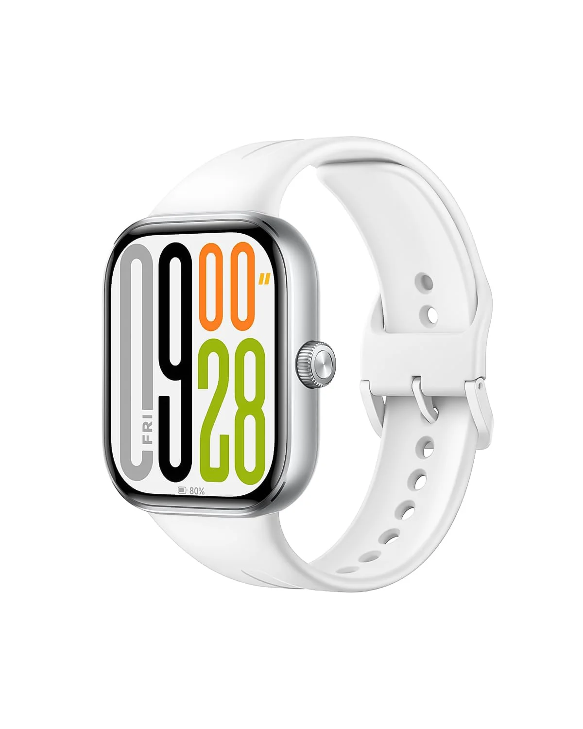 DL3 Mobilak Compatible with Xiaomi Redmi Watch 6/5/4 Silicone Strap, Soft Durable Replacement Wrist Watch Strap For Xiaomi MI Band 9 Pro /8 Pro, Adjustable Sport Wristband for Men Women - White
