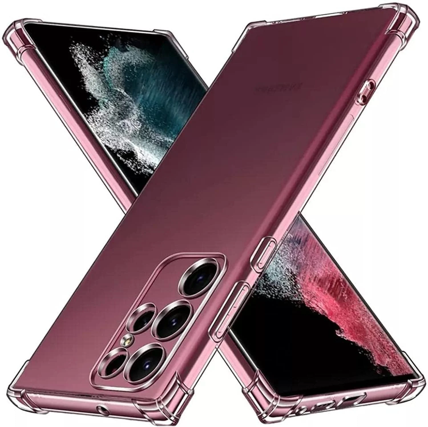 DL3 MOBILAK Case Compatible with Samsung Galaxy S23 Ultra, Cover SiliconeTransparent TPU Gorilla Anti-shock Protector Camera Shockproof Corners - Clear
